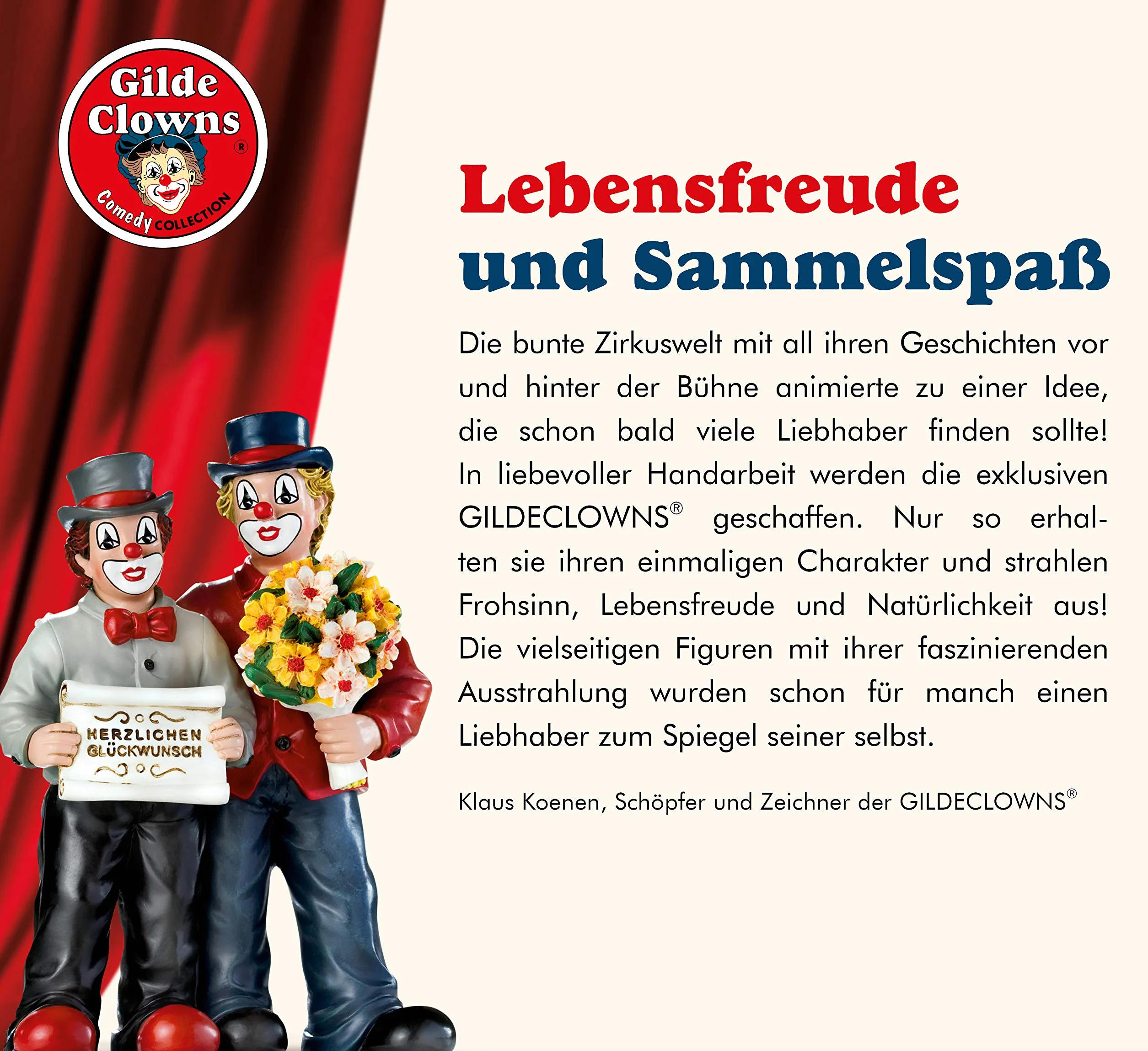 GILDE Clown grill szefa kuchni z żywicy syntetycznej, prezent na grilla – prezent dekoracyjny figurka i przedmiot kolekcjonerski – wielokolorowy, 15 cm wysokości, 13 cm szerokości, 7 cm głębokości