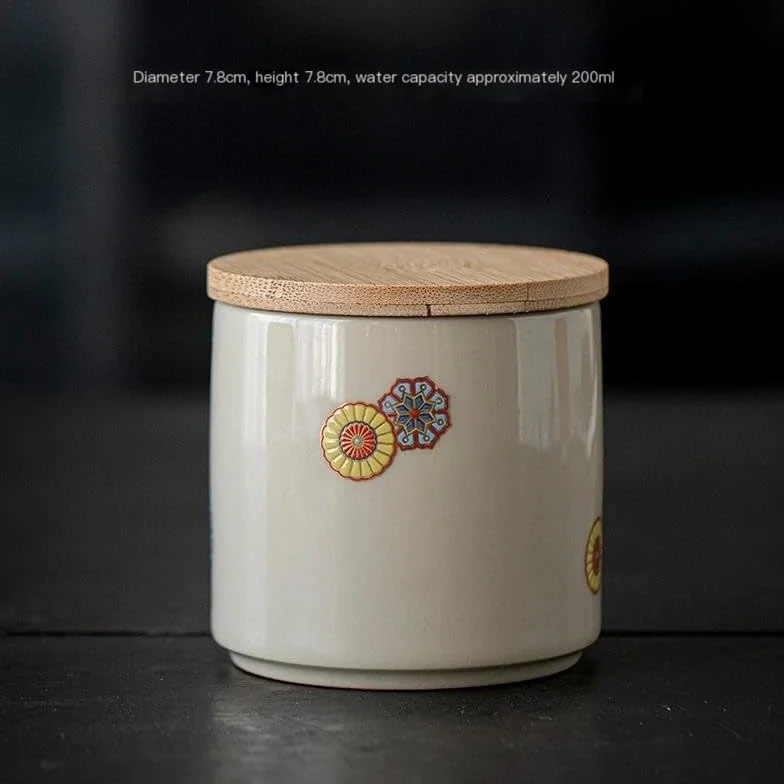 HLTYGWX Zestaw do herbaty Ceramiczne puszki na herbatę Zielona herbata Czarna herbata Herbata Zamknięte puszki Puszki do przechowywania Puszki porcelanowe Małe puszki Pudełka na herbatę Słoik do