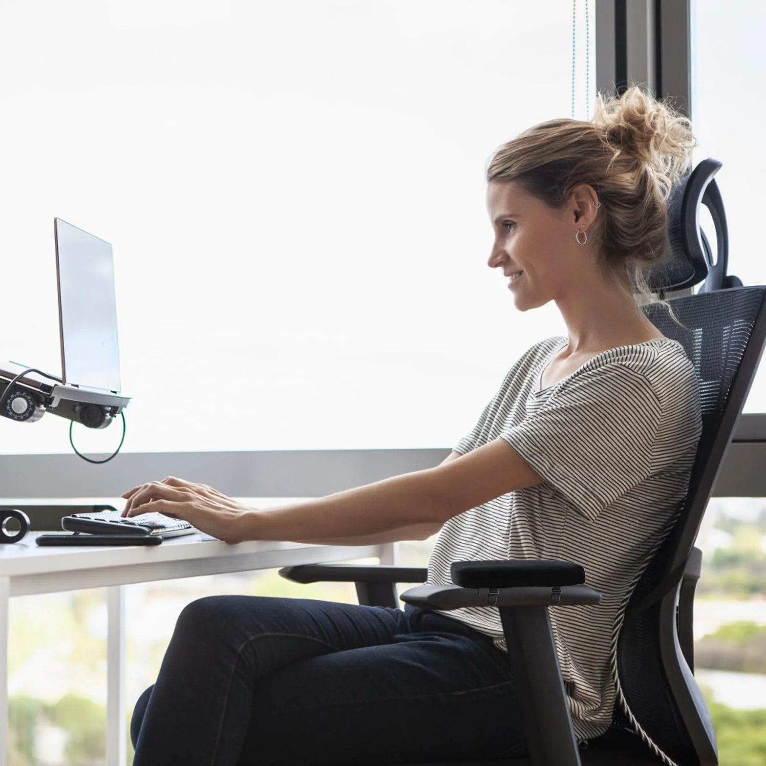 Ergonomiczne poduszki na podłokietniki antypoślizgowe do krzeseł biurowych gamingowych
