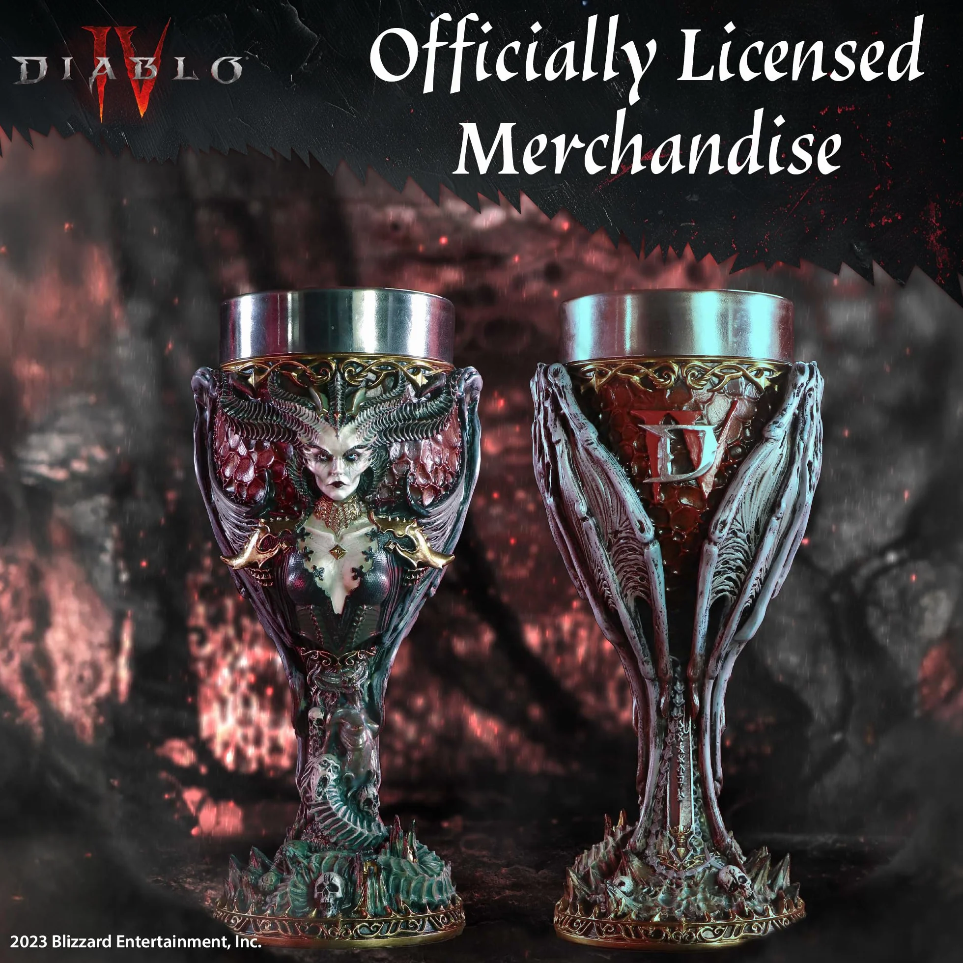 Nemesis Now B6442X3 Diablo IV Lilith Kielich 19,5 cm, czarny
