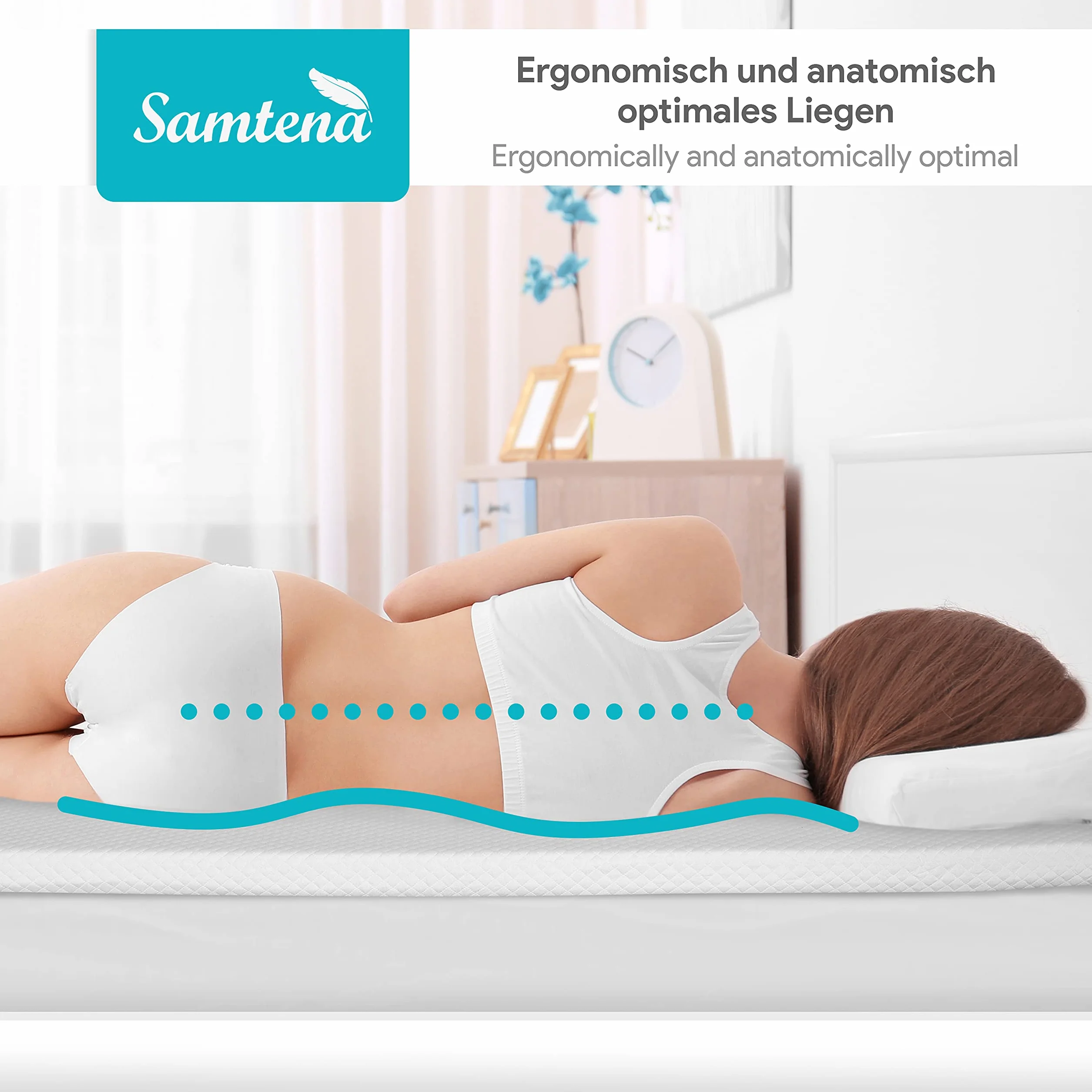materac viscoelastyczny Deluxe z efektem pianki pamięciowej, 140x200x5cm