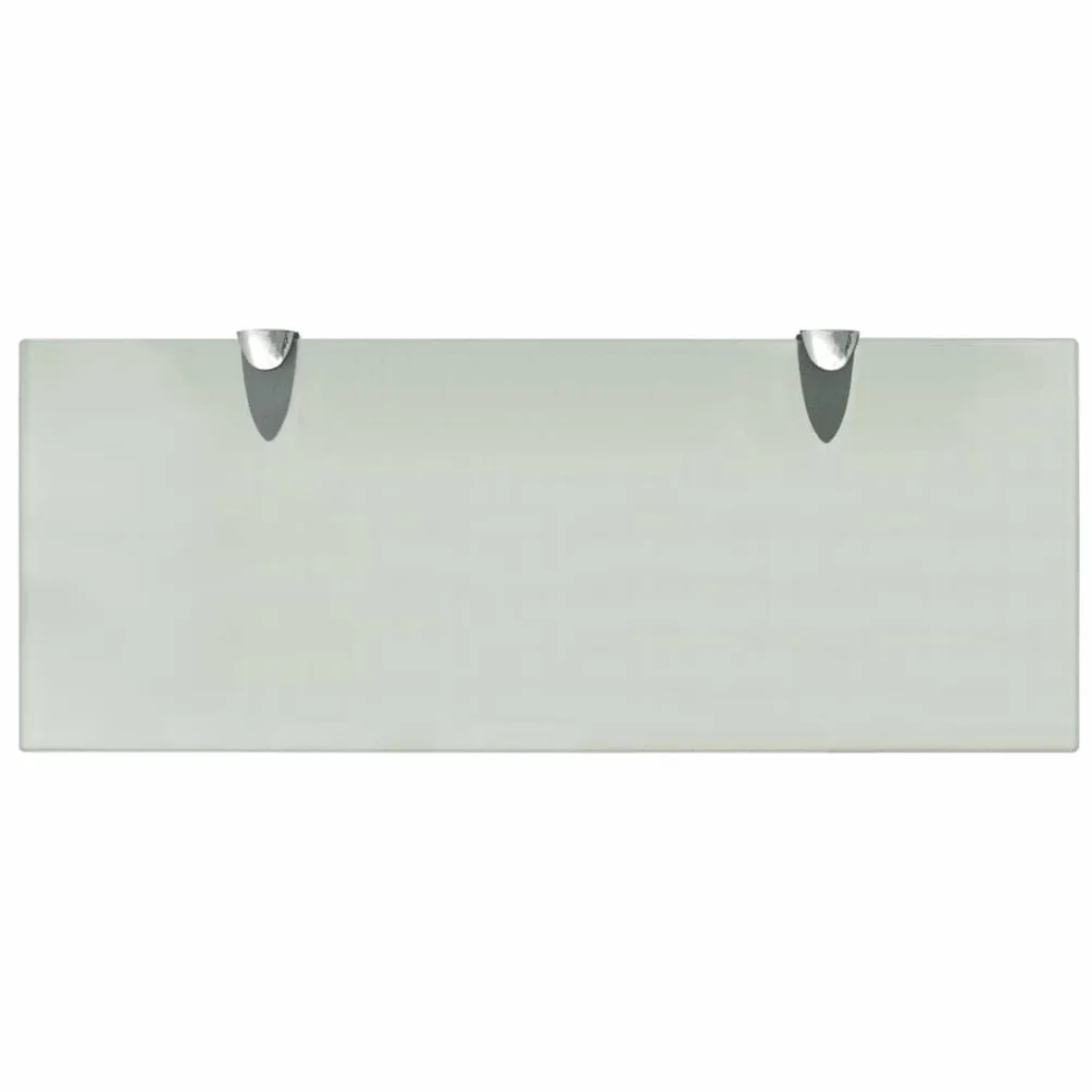 Szklane półki wiszące, 50 x 20 cm, grubość 8 mm, zestaw 2 sztuk, regał ścienny do salonu, sypialni, łazienki, nowoczesne wzornictwo, łatwy montaż, nośność 10 kg