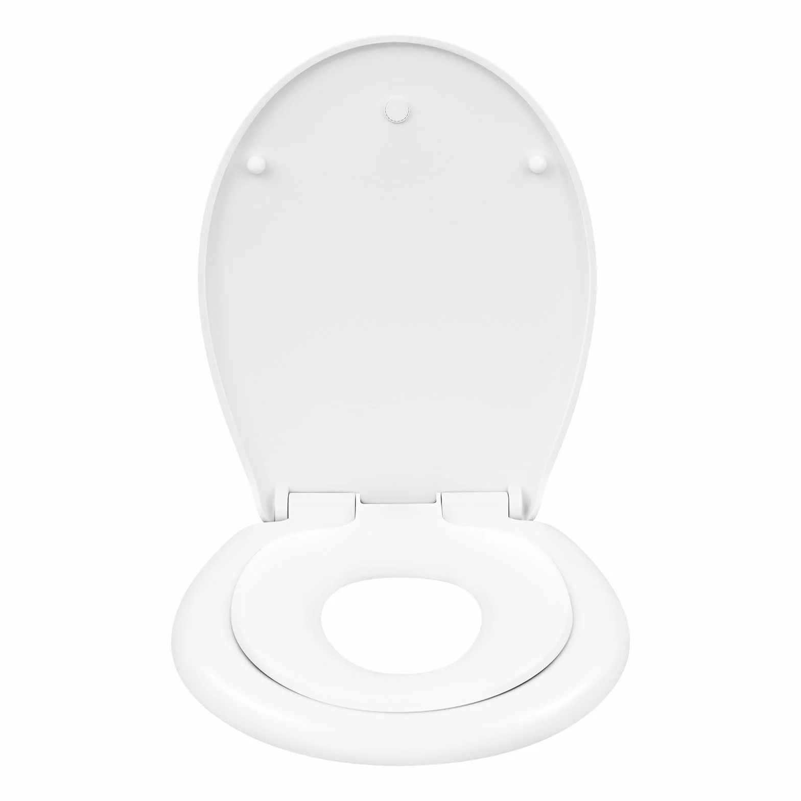 WOLTU Plastikowa deska sedesowa z wbudowanym siedziskiem dla dzieci, antybakteryjna osłona sedesowa z funkcją softclose i systemem szybkiego zwolnienia, biała WS2584