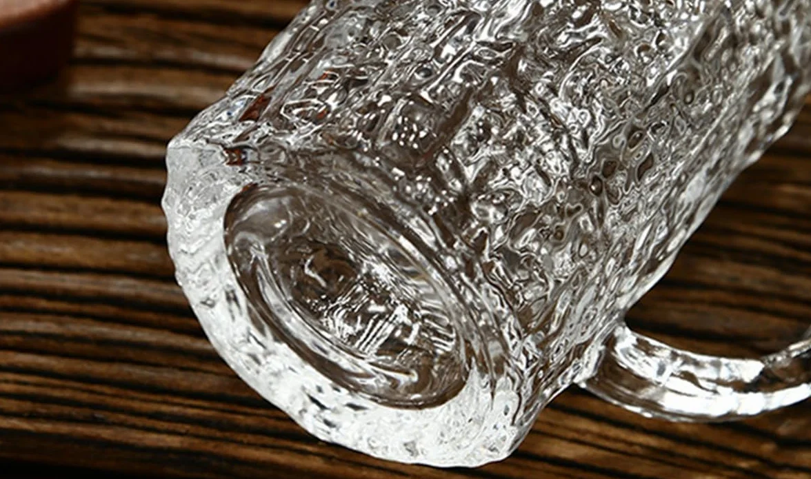 Szklanka do piwa w pubie - 485 ml, zestaw 2 sztuk, zestaw upominkowy do piwa, duże kubki do piwa, wysokiej jakości szkło, kubki ze wzorem lodowca