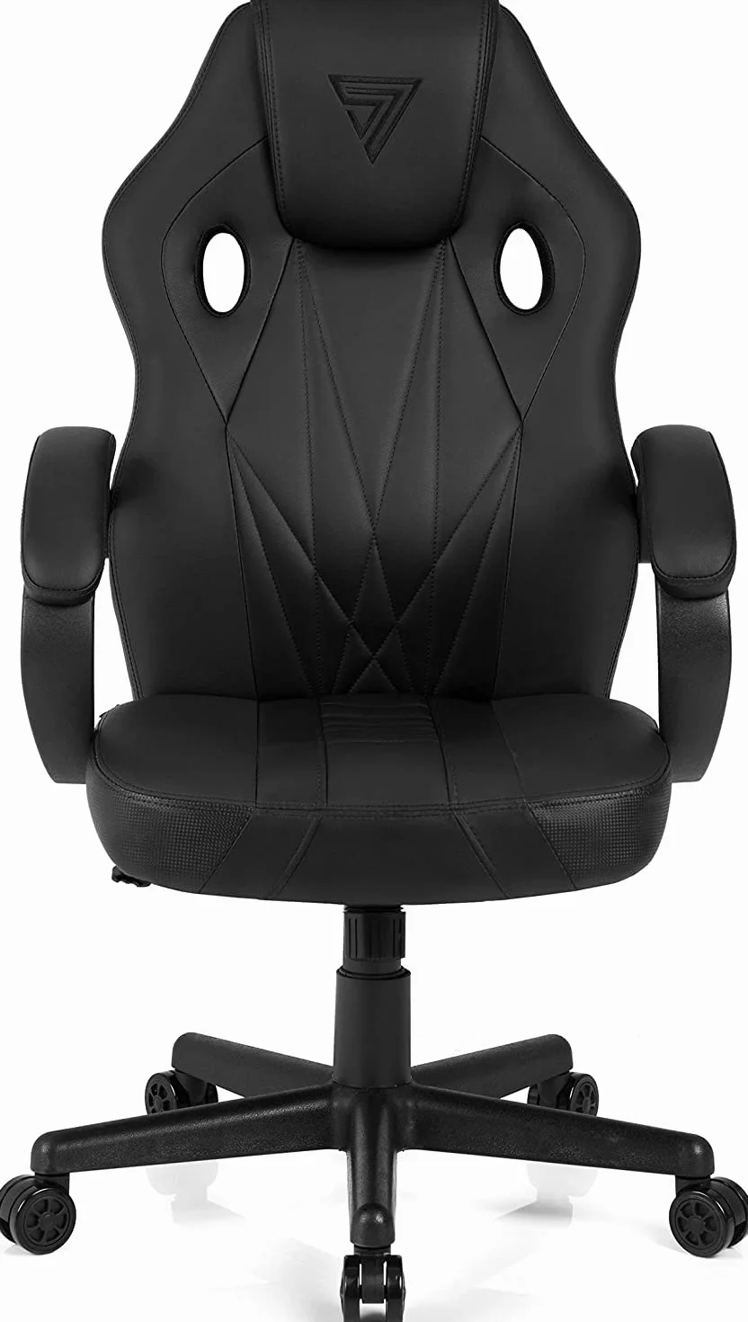 Sense7 Prism Fotel Gamingowy, Sztuczna Skóra, Czarny, 119x62x58
