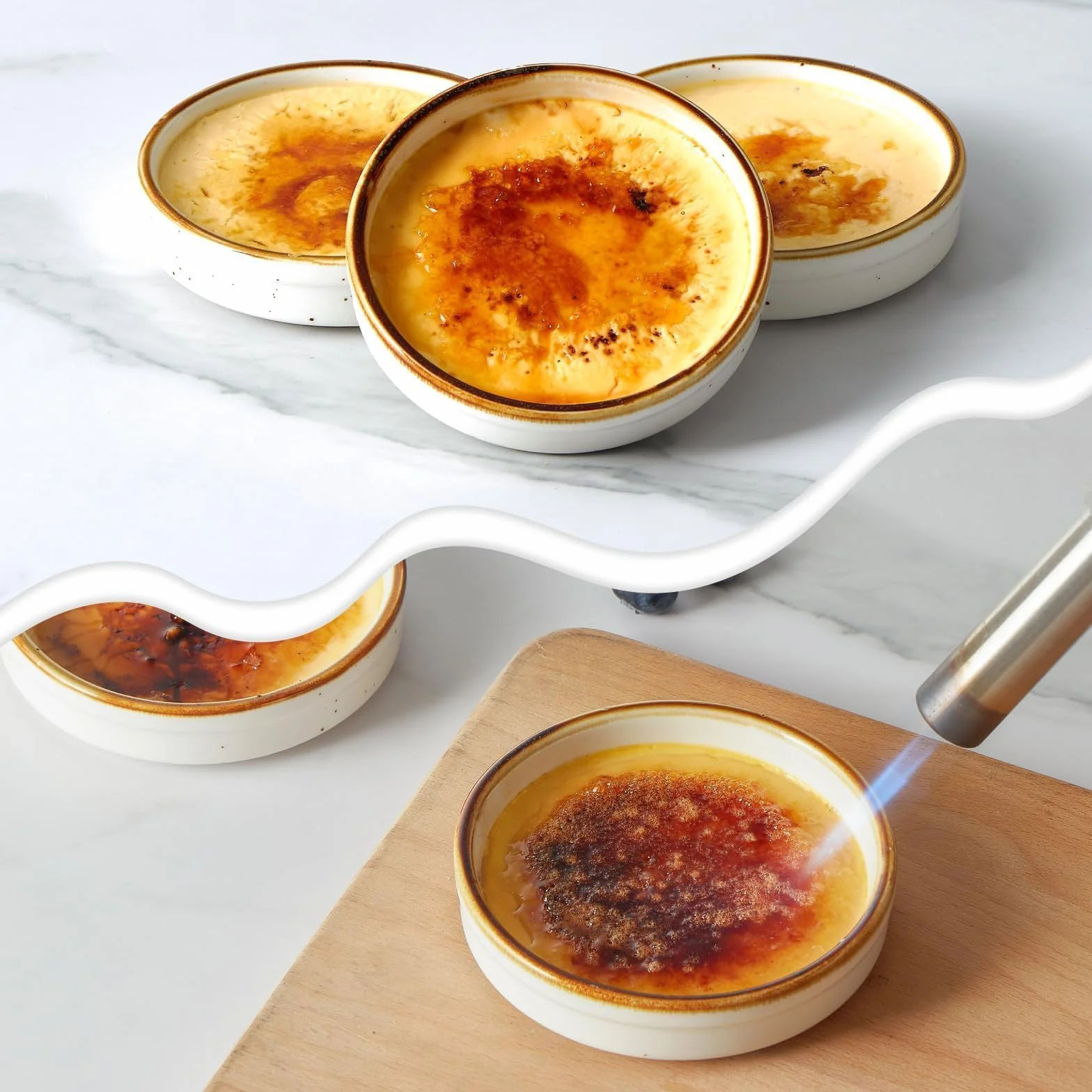 Onemore Ramekin Płytki Crème brûlée zestaw 6 naczyń, wielokolorowy
