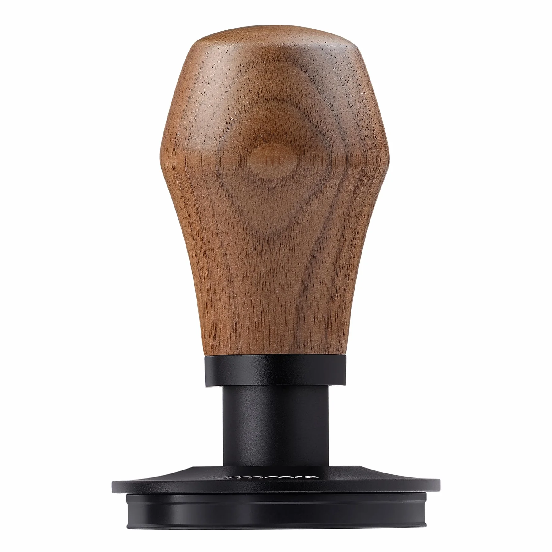 Normcore 58,5 mm tamper do kawy espresso V4, sprężynowy tamper z tytanową powłoką PVD płaska podstawa - 6,8 kg / 11,3 kg / 13,6 kg zapasowe sprężyny, oryginalny uchwyt z orzecha amerykańskiego