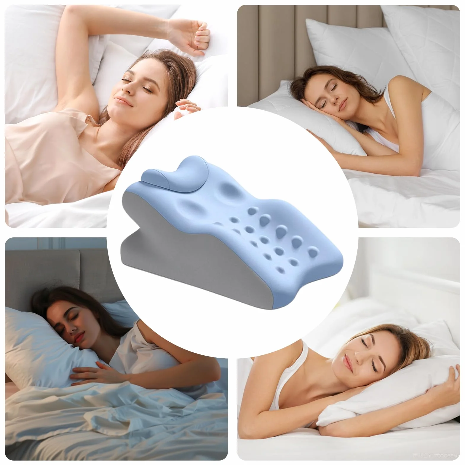 Poduszka łóżka, poduszka do pianki z pamięcią do spania, wygodne poduszki wspierające ergonomicznym desigem, wsparcie lędźwiowe dla sypialnych, siedzących, czytania i relaksu, 21.65x15.75x9,84 inch