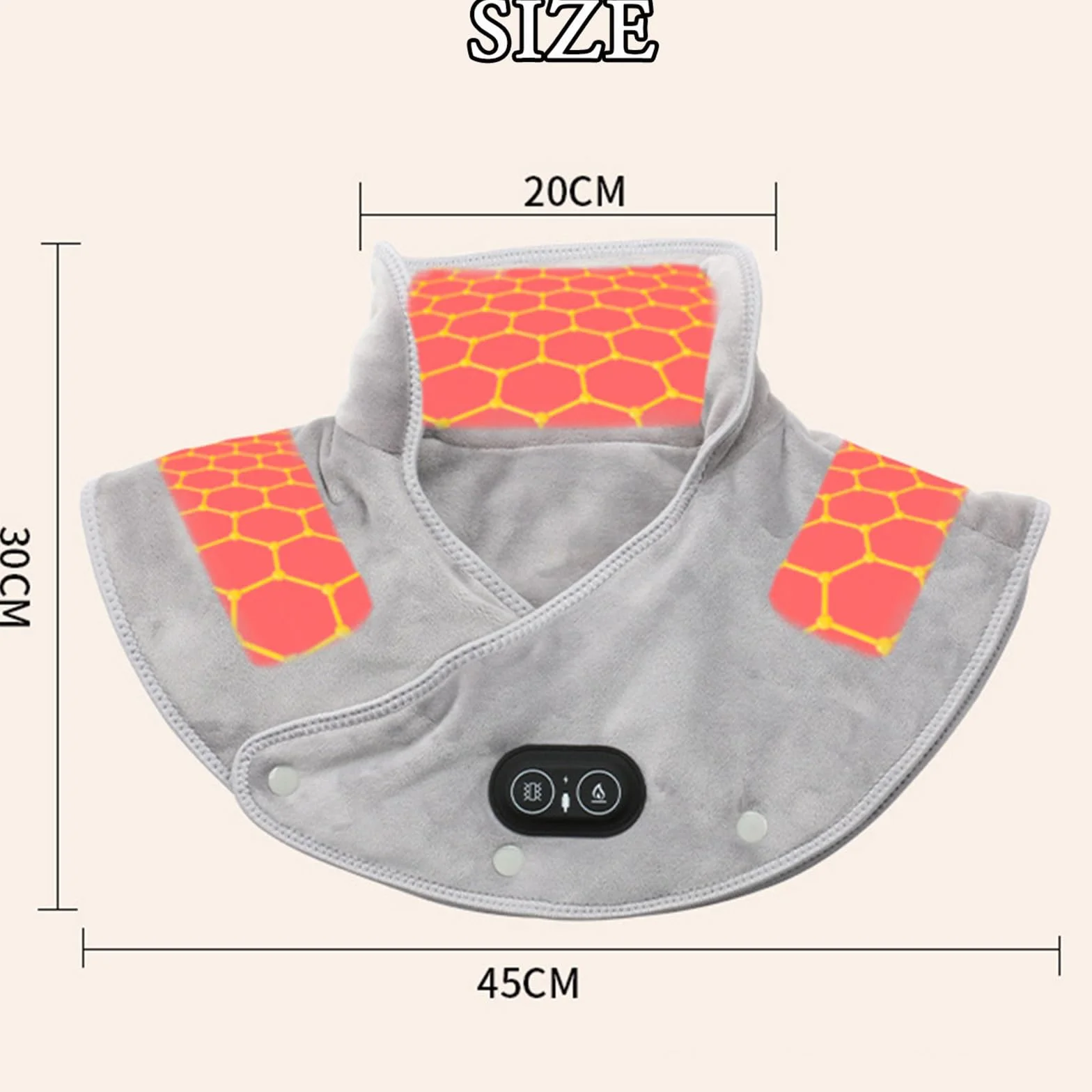 Portable Cordless Heating Pad for Neck Shoulder,USB Heating Pad Shawl Heat Pad Cordless Electric Neck Heater Neck Heating Pad for Neck and Shoulders Cordless Electric Heating Pad