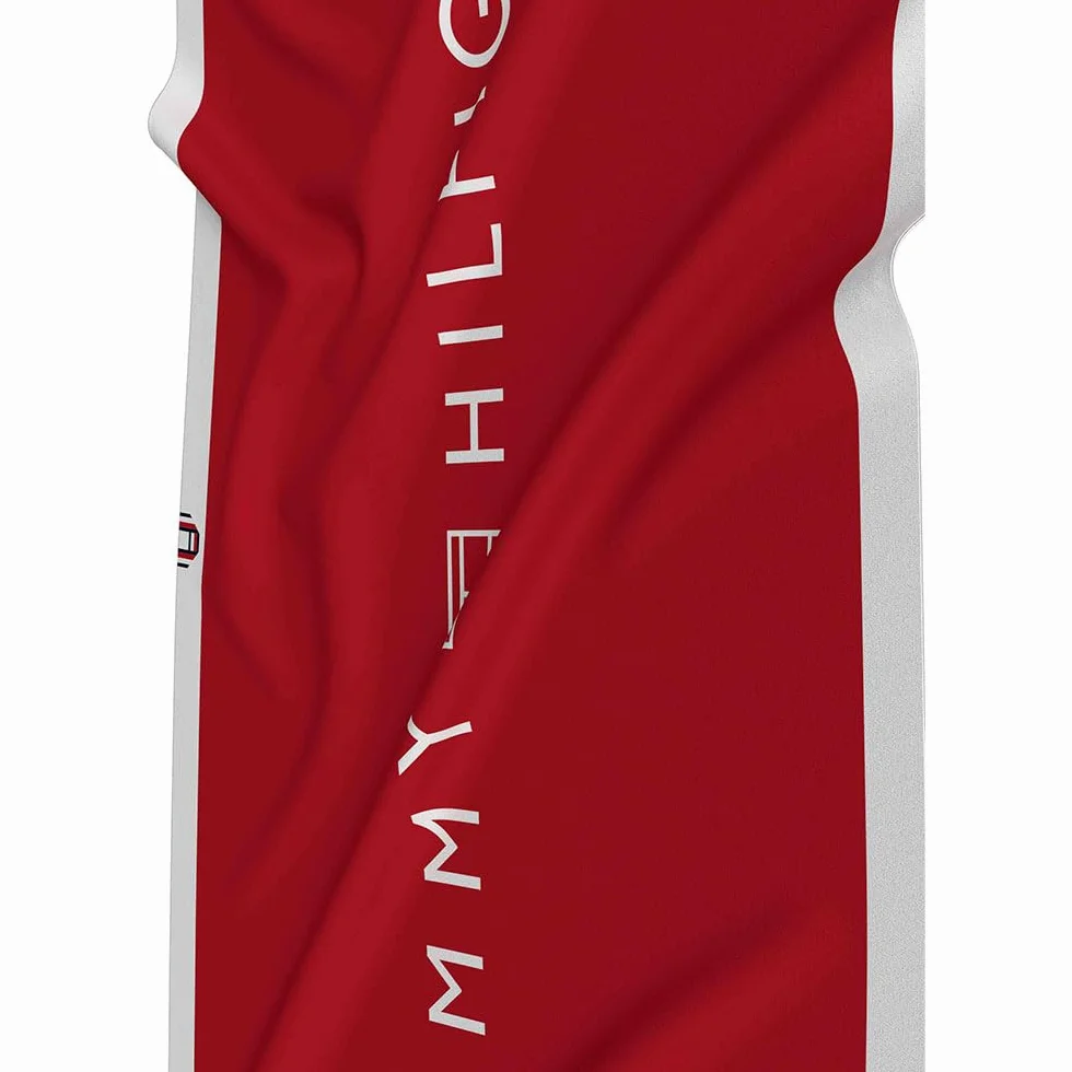 TOMMY HILFIGER RĘCZNIK unisex UU0UU00108, czerwony, jeden rozmiar, Czerwony (średni czerwony), rozmiar uniwersalny
