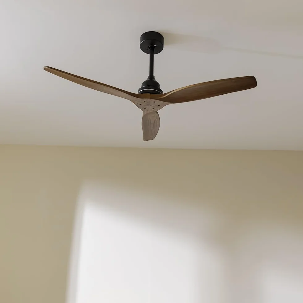 Cecotec Wentylator sufitowy EnergySilence Aero 580 65W 52" 132 cm 3 łopatki Timer 3 prędkości Lato/zima Czarny/Orzech