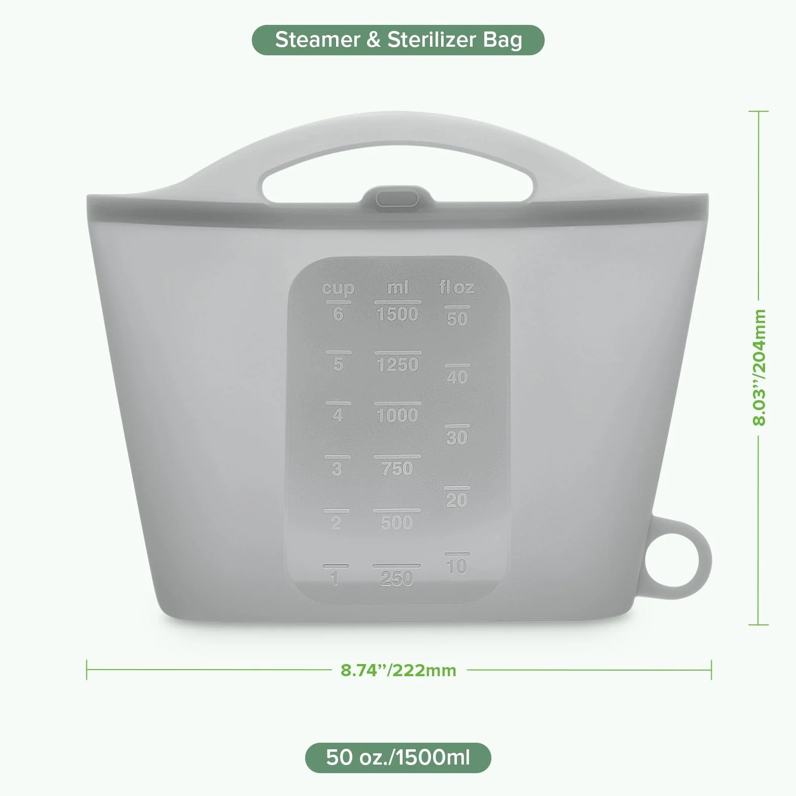 Haakaa Silikonowe worki do sterylizatora parowego do kuchenki mikrofalowej, wielokrotnego użytku, silikonowe worki parowe na butelki dla niemowląt, laktator, akcesoria, smoczki i smoczki, idealne do