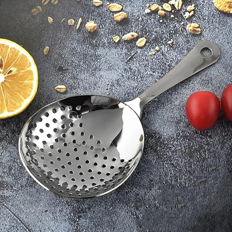 Łyżka Julep Ze Stali Nierdzewnej 304 - Sitko Do Koktajli Premium I Narzędzie Do Mieszania