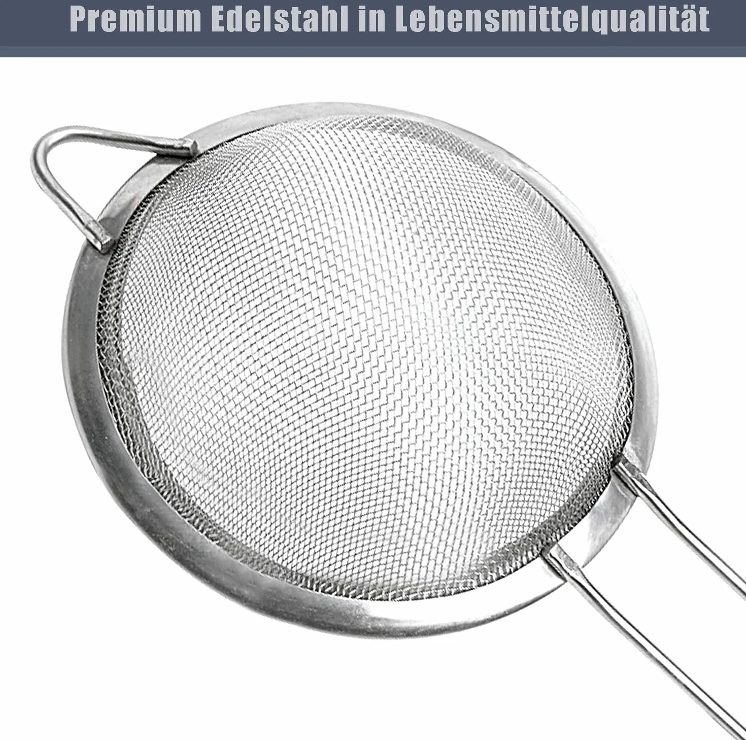 Sitko kuchenne, 2 sztuki, zestaw sitek kuchennych ze stali nierdzewnej, drobne sitko kuchenne, do gotowania, komosy ryżowej, cukru pudru, herbaty
