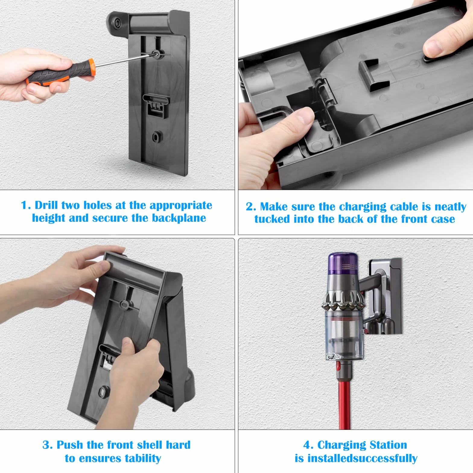 Uchwyt ścienny stacja dokująca do Dyson V11 V15 z ABS ładowanie wiszący