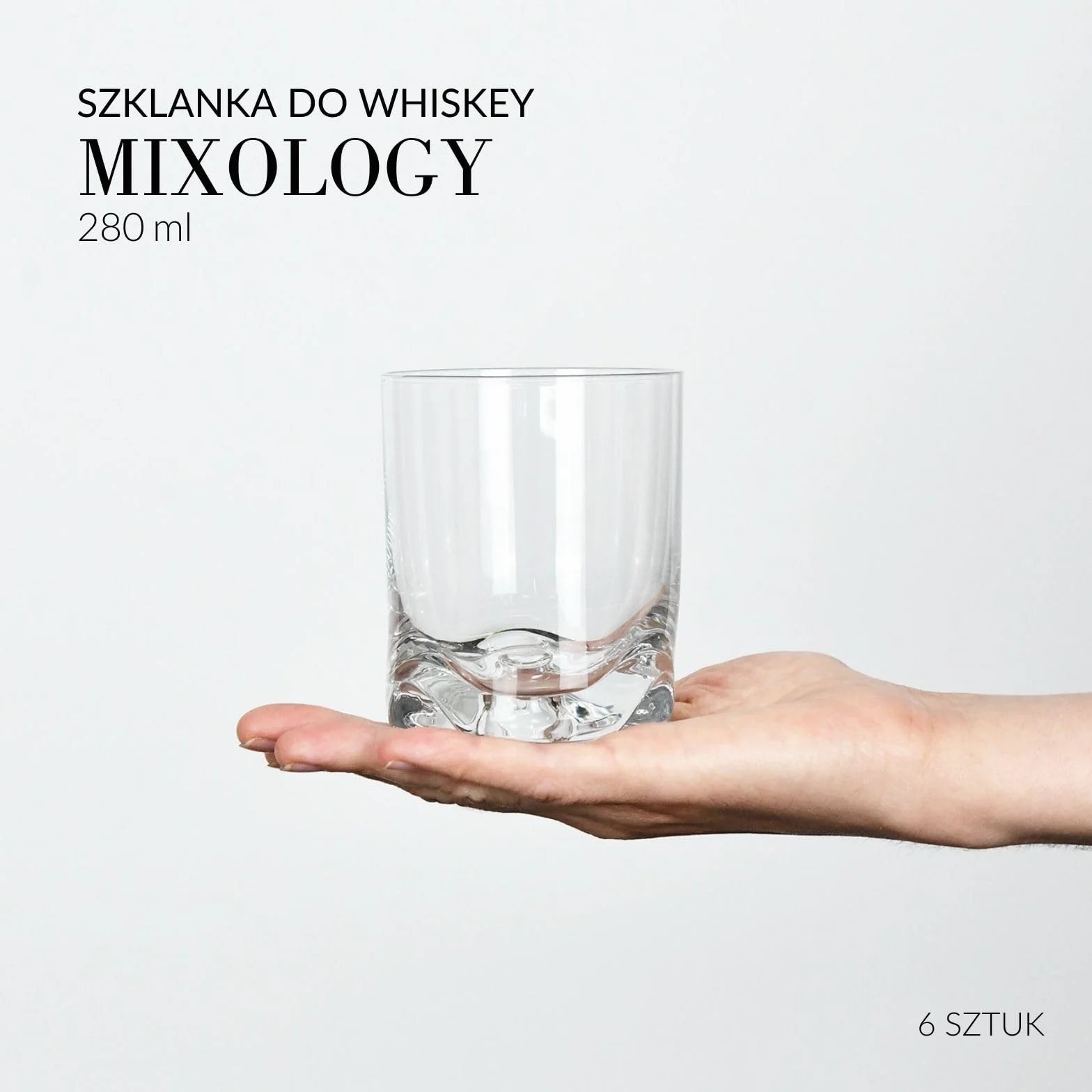 KROSNO Kieliszki do Whisky Gin Tumbler | Zestaw 6 kieliszków | 280 ML | Kolekcja Mixology | Kieliszki Koktajlowe Drinking Gift Box | Idealne do domu, restauracji i kuchni | Można myć w zmywarce
