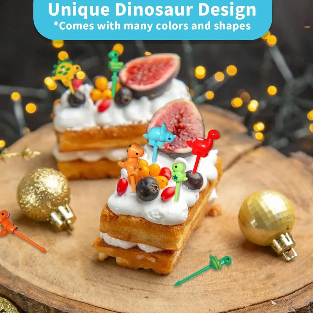 40 sztuk Finger Finger Food Mini Cartoon Bento Fruit Widelce Pałeczki dla dzieci, wybór ciast akcesoria śliczne plucie dorośli deser owoce Halloween Boże Narodzenie przyjęcie