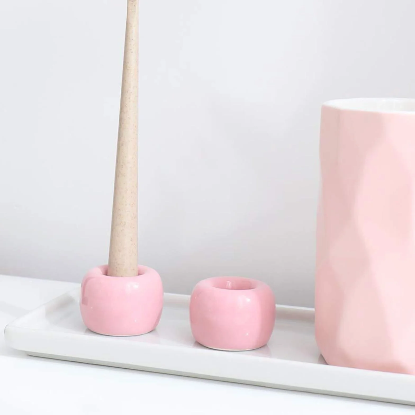 Uchwyt Na Szczoteczki Do Zębów Akcesoria Łazienka Ceramiczny Uchwyt Na Szczoteczki Do Zębów Blat Łazienkowy Organizer Stojak(Grün)