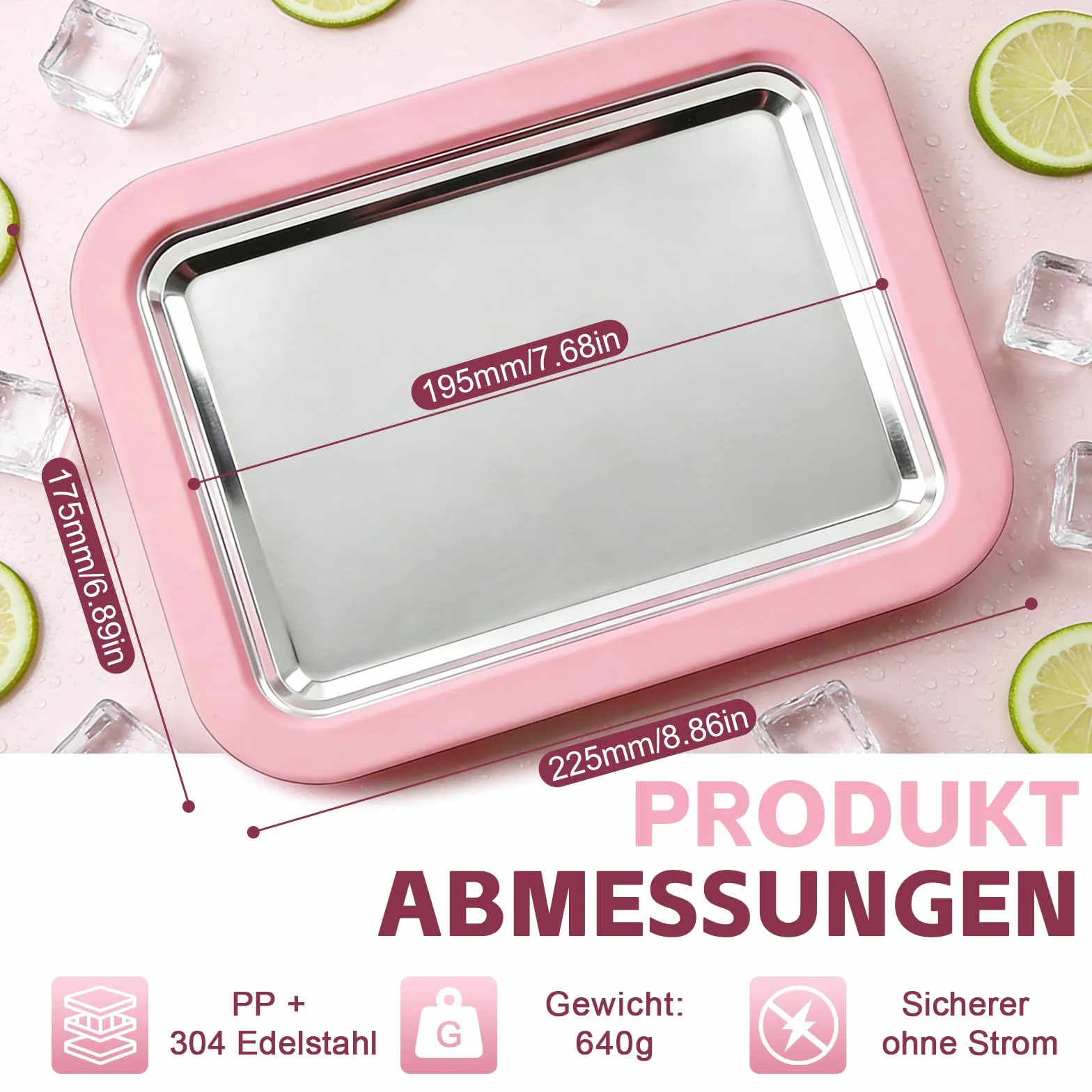 Płyta lodowa do robienia lodów, Ice Cream Machine Rolls Maker z 2 szpatułkami, maszyna do rolek lodowych ze stali nierdzewnej, nadaje się do DIY maszyn do rolek lodowych