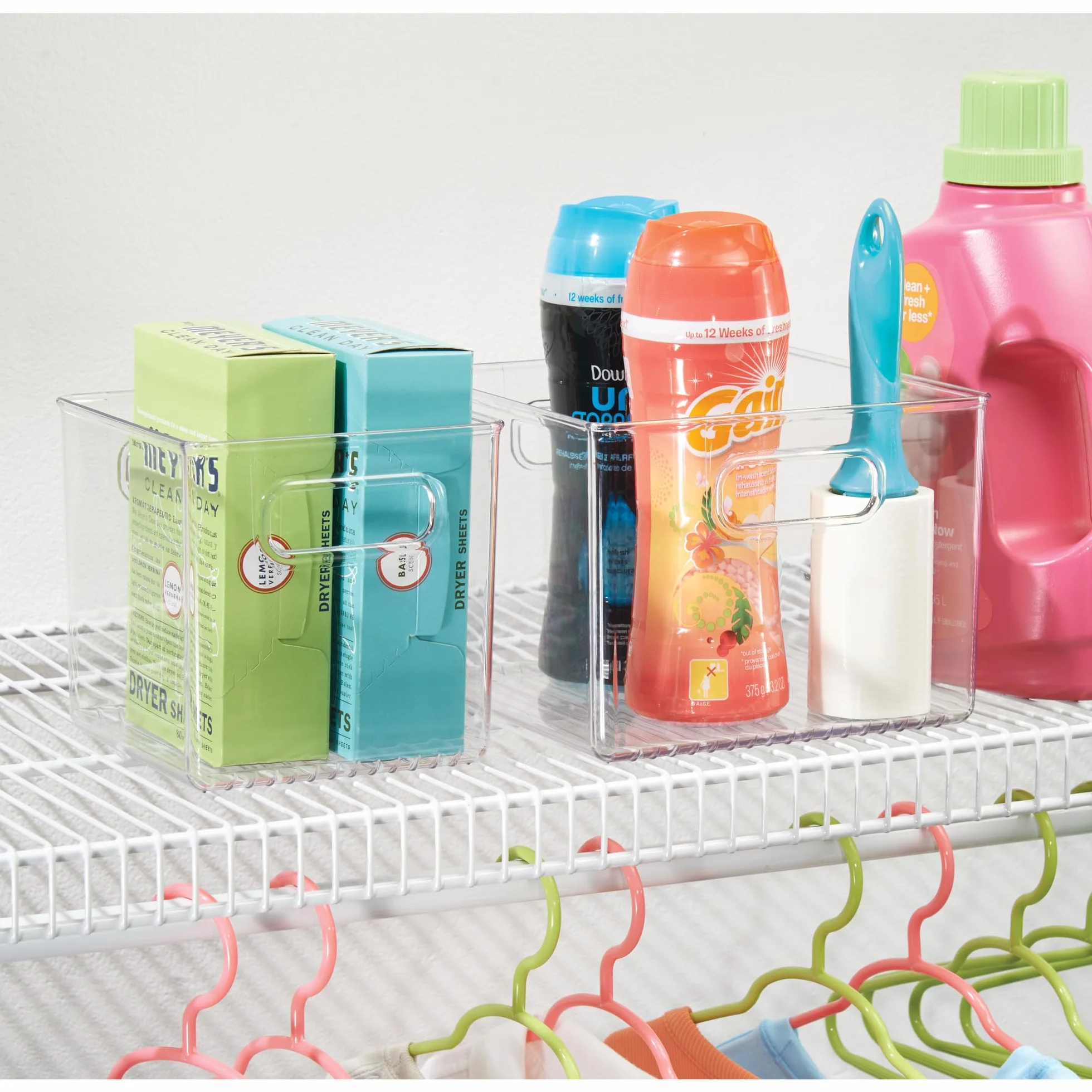 iDesign 4-częściowy zestaw organizerów do lodówek z tworzywa sztucznego pochodzącego z recyklingu, wyprodukowano w USA, wszechstronny design, idealny do zamrażarki, lodówki, spiżarni i szafek – zestaw