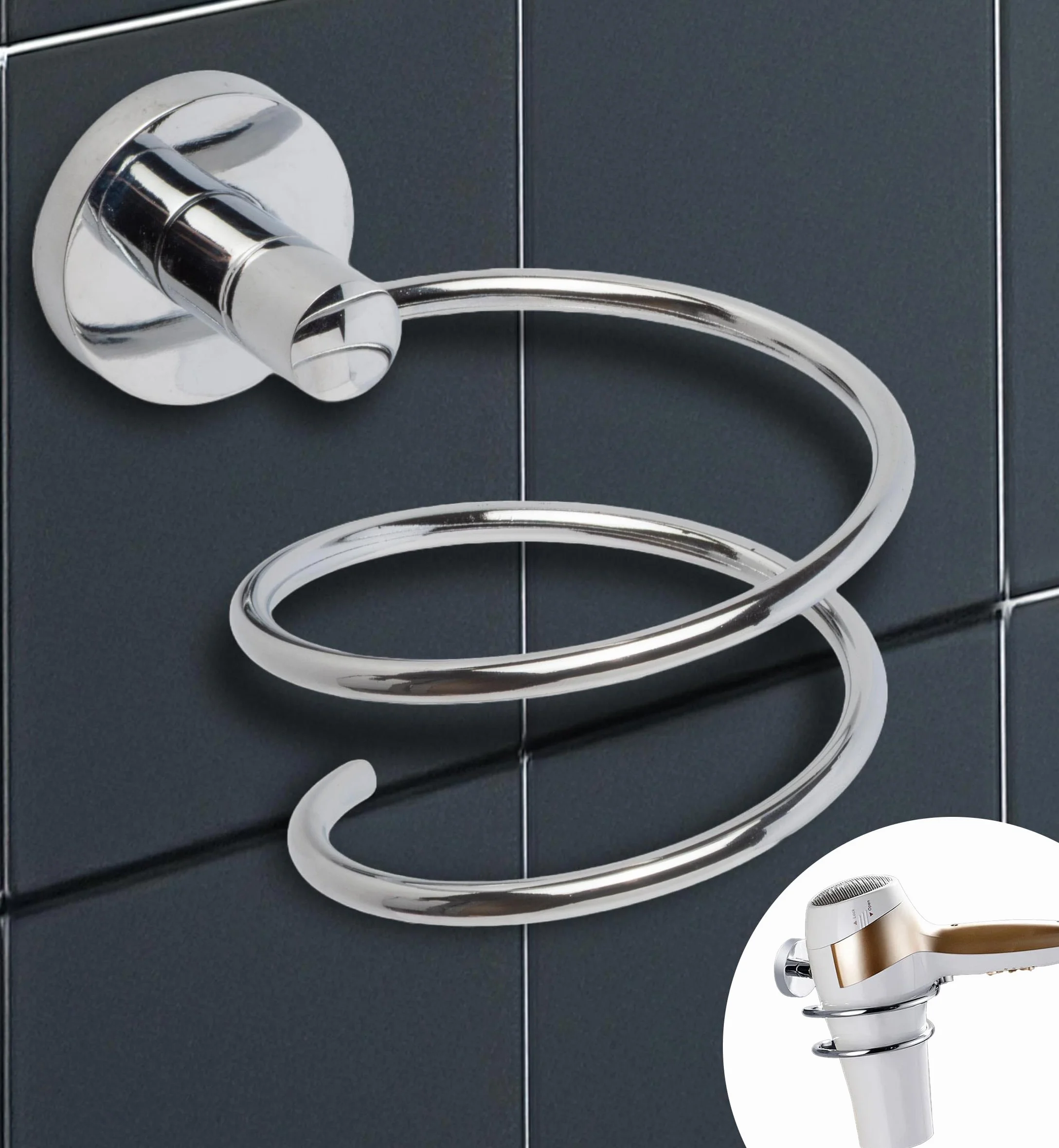 IPEA Uchwyt na dozownik naklejki ścienne - bez wiercenia - nowoczesny design - elegancki uchwyt na butelkę na mydło w płynie do przyklejania w łazience, pod prysznicem, kuchnią, domem