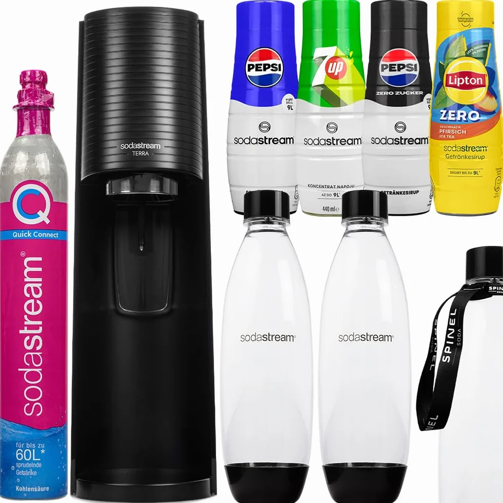 Sodastream Zestaw Saturator ART Blue 3 Butelki Nabój Dodatki