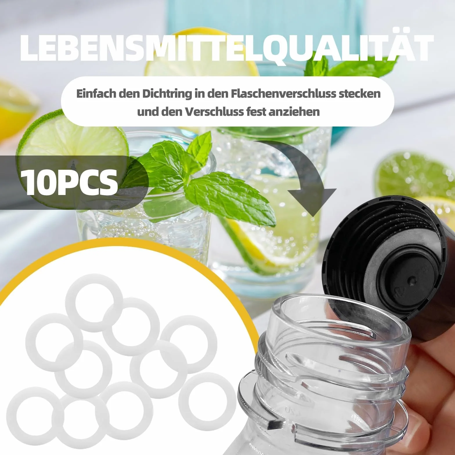 Uszczelka O-Ring Do Butelek PET Kompatybilna Z Sodastream D57 - Zamiennik, 10 sztuk