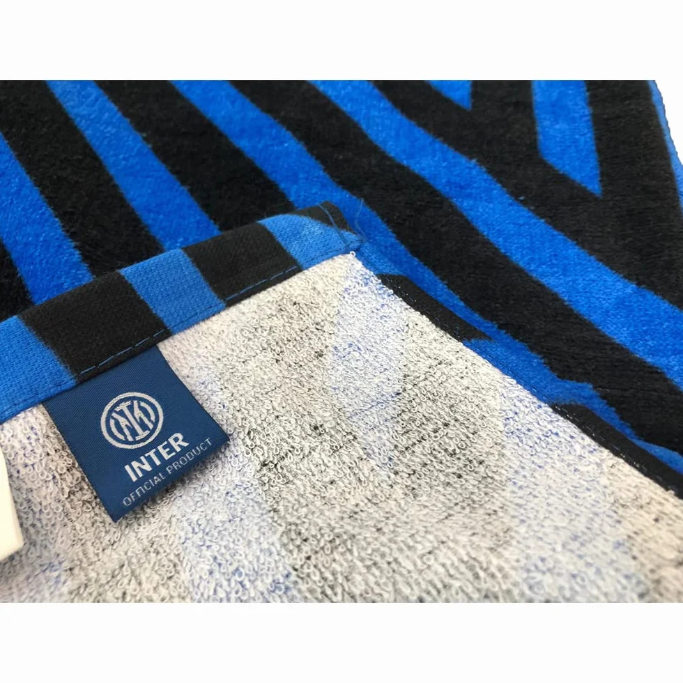 Inter Ręcznik plażowy z gąbki 70 x 140 100% bawełna Nerazzurra