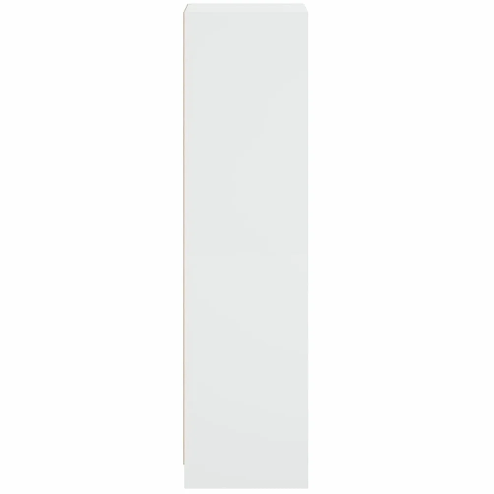 vidaXL Szafka ze szklanymi drzwiami, biała, 35x37x142 cm, regał, regały, regałów, szafka do przedpokoju, regały na książki, regału, biblioteczka