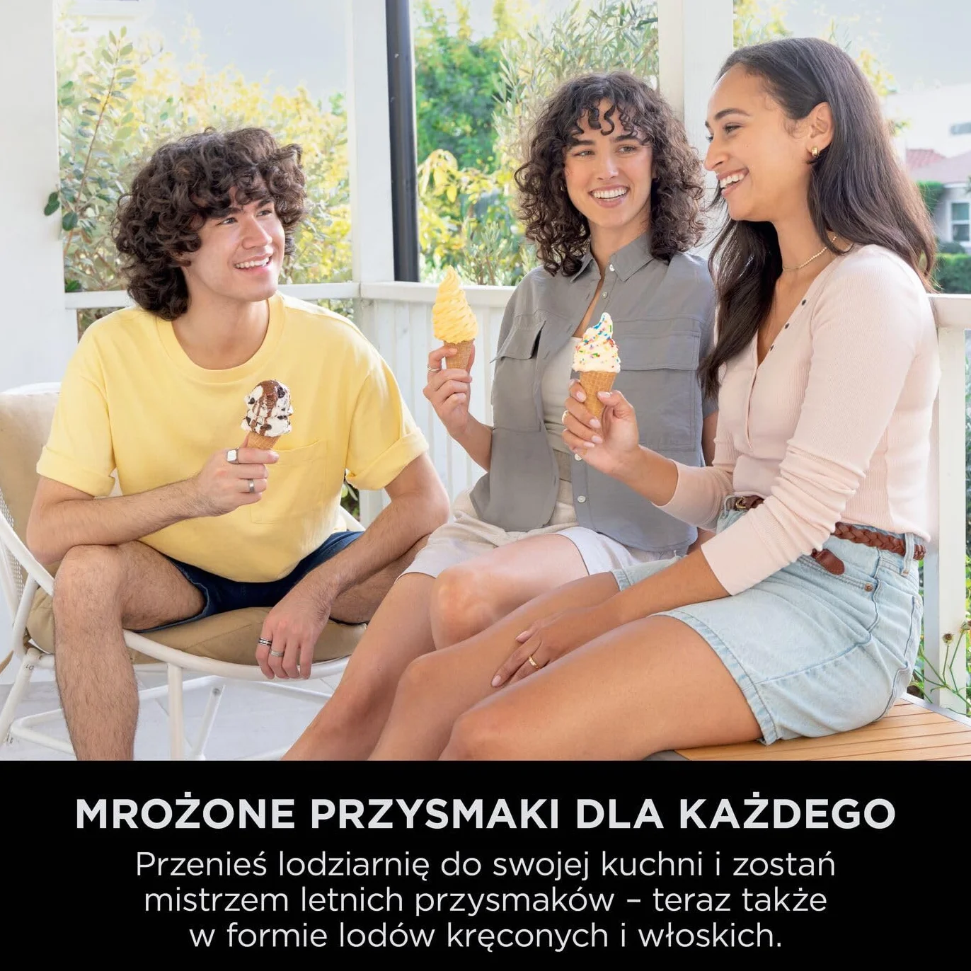 Ninja NC701EUSTGD Maszyna do lodów CREAMi Scoop and Swirl 13 funkcji, 2 pojemniki, kamienne złoto