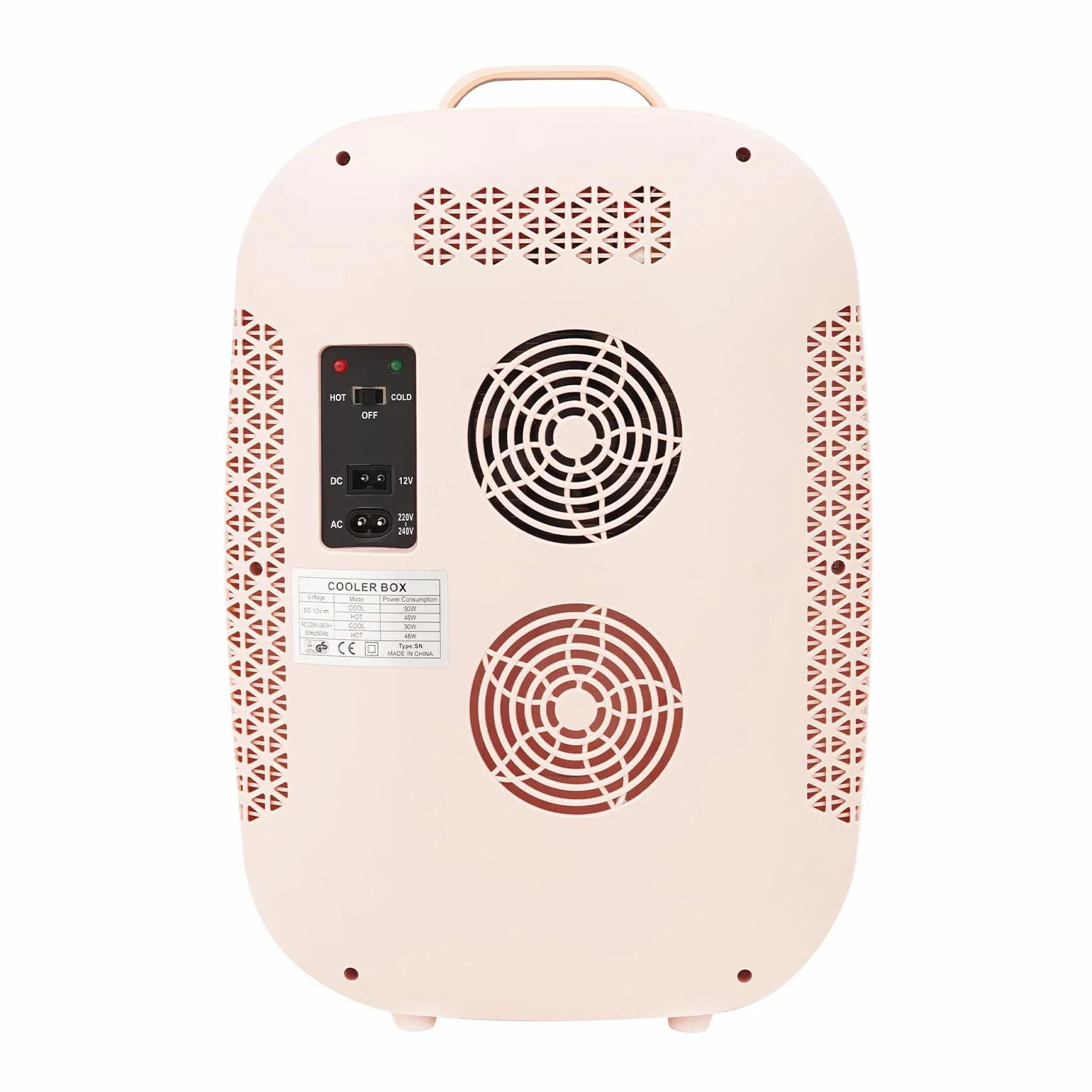 Mini lodówka kosmetyczna, mini lodówka z 3-stopniowym lustrem LED, mała lodówka Skincare z funkcją chłodzenia i ogrzewania, do sypialni, biura i samochodu (różowa)