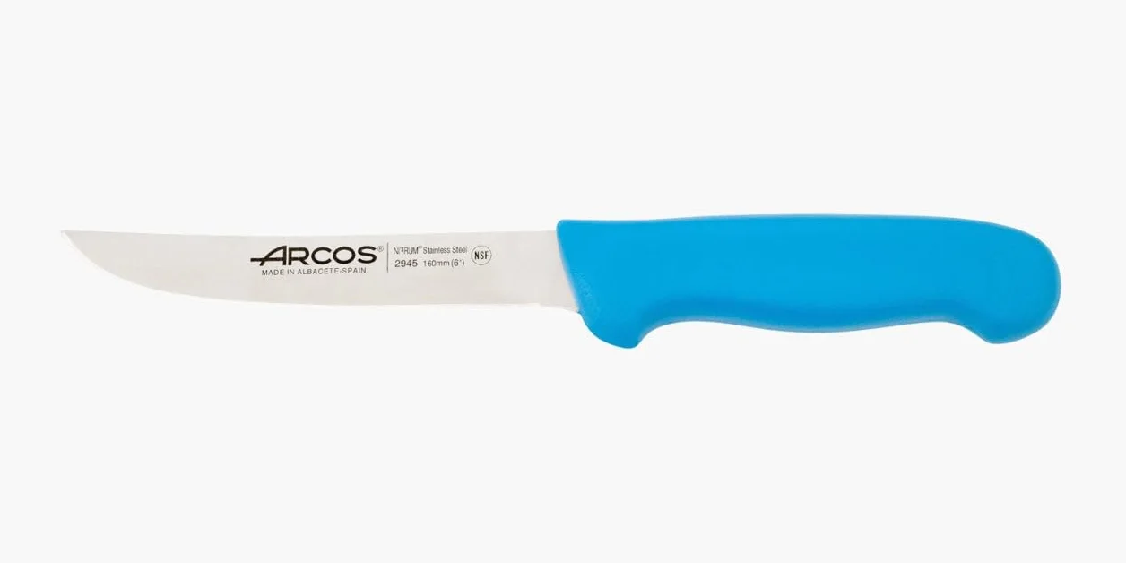 Arcos 294523 seria 2900-boning nóż nóż nitrm 160 mm (6,30 cala) - uchwyt polipropylenowy niebieski kolor, 18/8 stal nierdzewna