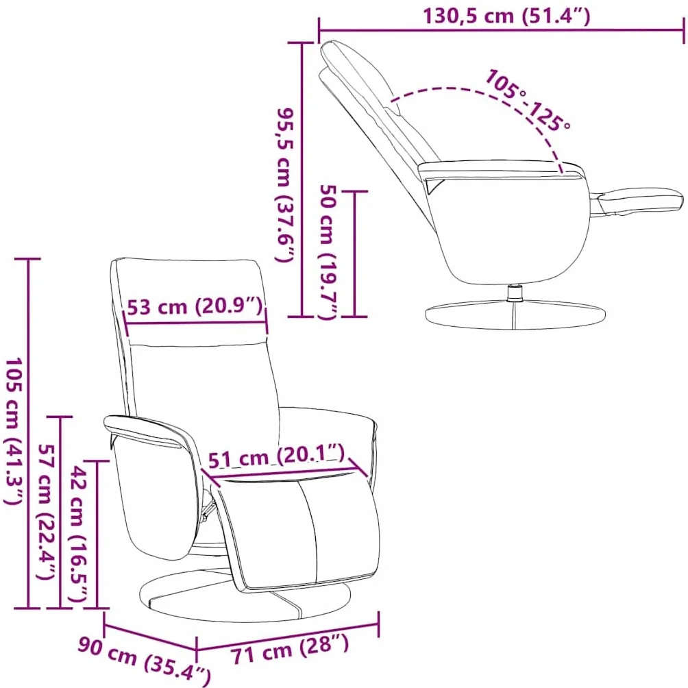 Fotel relaksacyjny z podnóżkiem, czarny, sztuczna skóra, obrotowy, z funkcją leżenia, ergonomiczny, wygodny, do salonu, biura, kącika do czytania, kominka