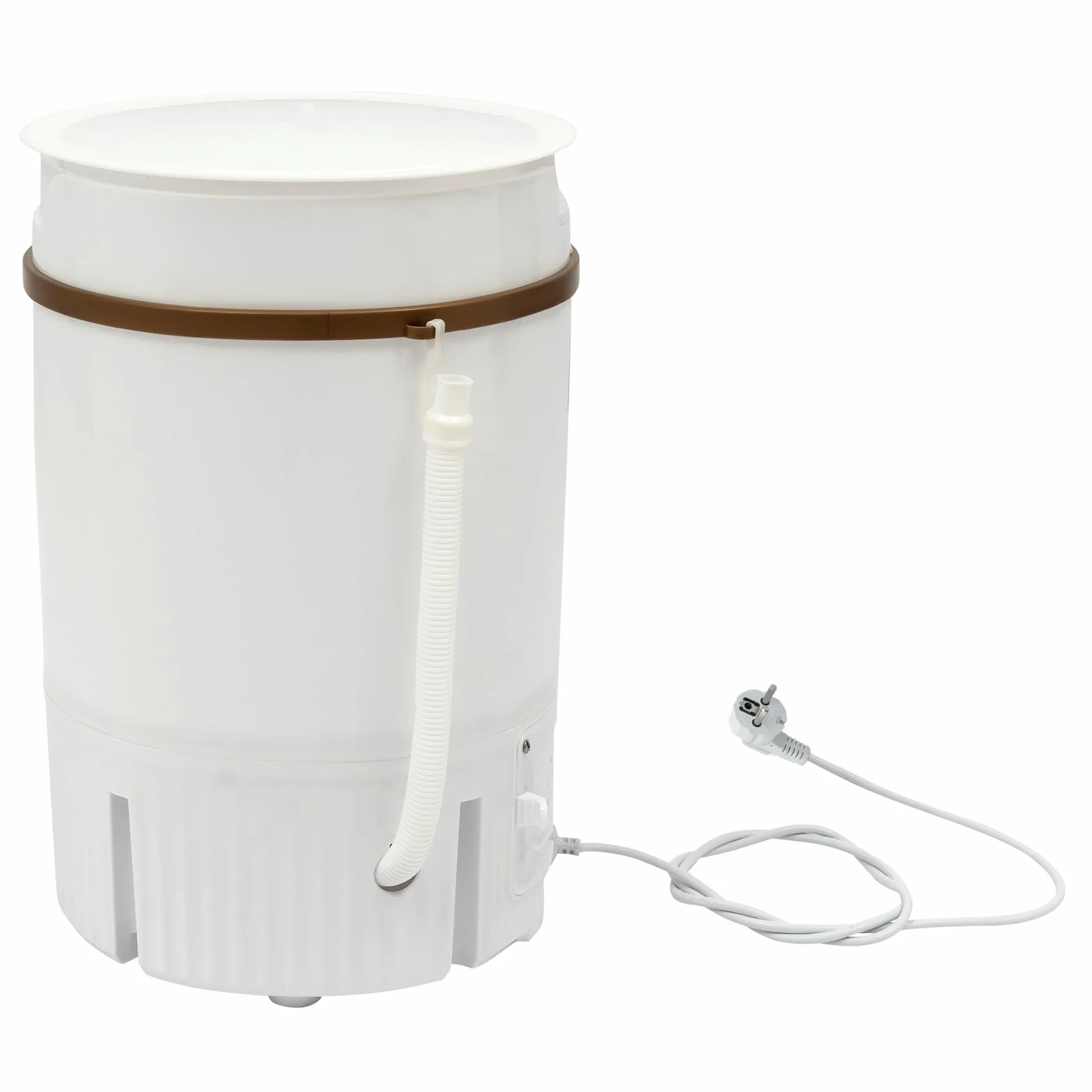 Przenośna mini pralka 4,5 l, mini pralka z wirowaniem, z wężem dopływowym/koszem odwadniającym, na kemping/do domu, do sypialni, skarpety, bielizny, kolor biały
