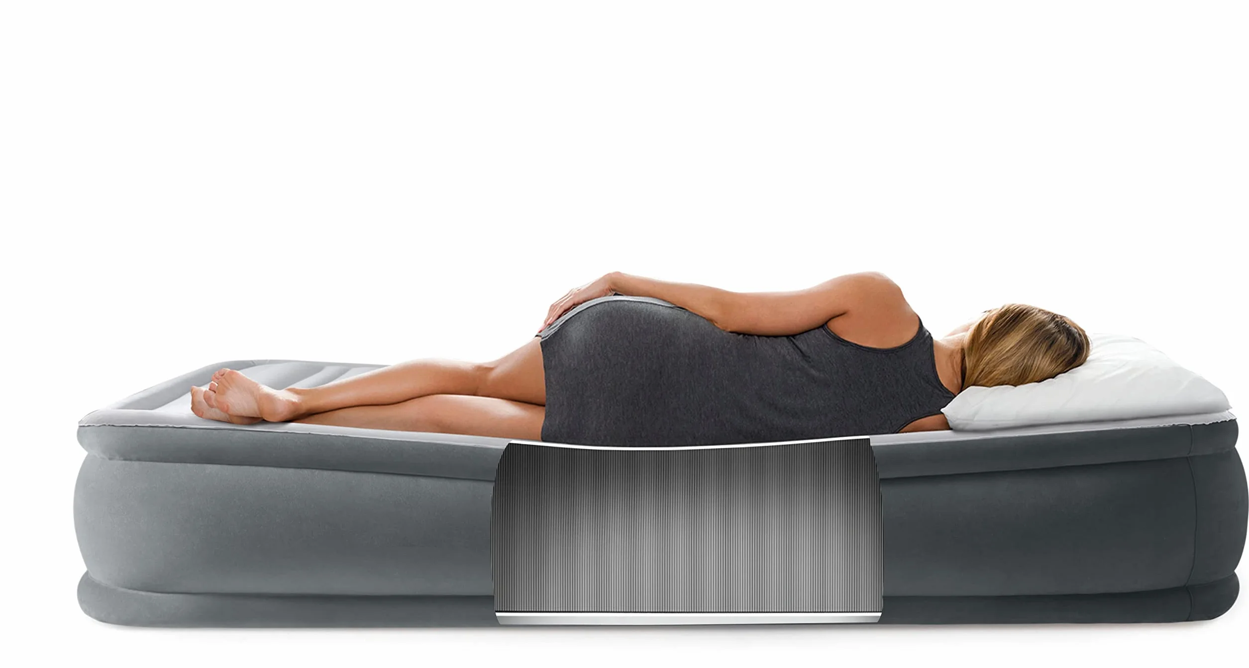 Intex Materasso Dura-Beam Comfort Plush Singolo con Pompa Elettrica Incorporata 99x191x33 cm
