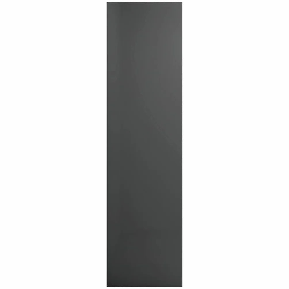 Regał na książki, szafka pod telewizor, wysoki połysk, szary, 36 x 30 x 114 cm, materiał drewnopochodny, 3 przegródki, uniwersalny organizer Cube do salonu, biura i sypialni
