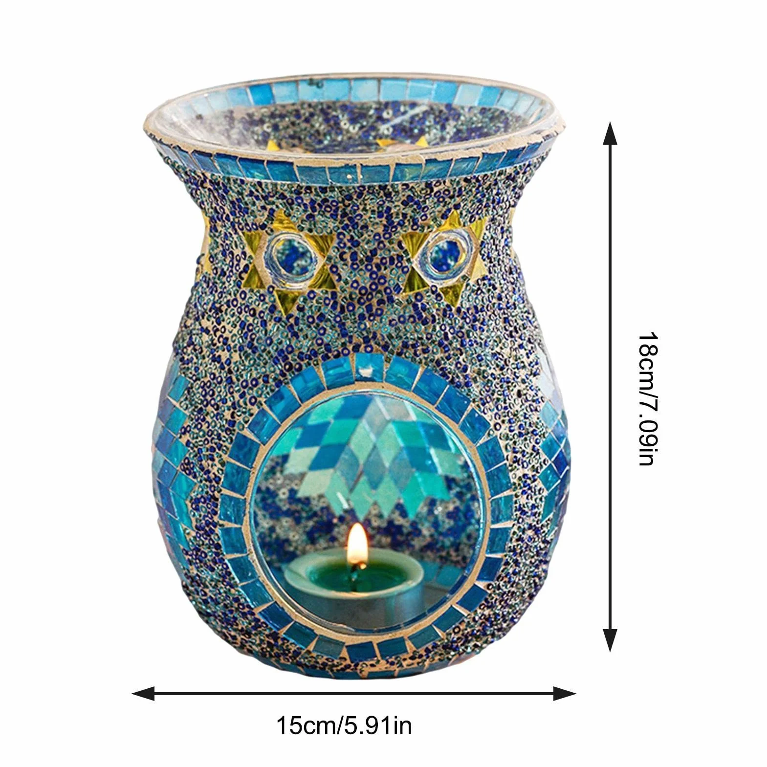 Ceramiczna lampa zapachowa do wosku, ?wiecznik na podgrzewacze, palnik na olej, lampa zapachowa ze ?wiecznikiem na ?wiece, ?wiecznik typu , baza zapachowa, palnik zapachowy