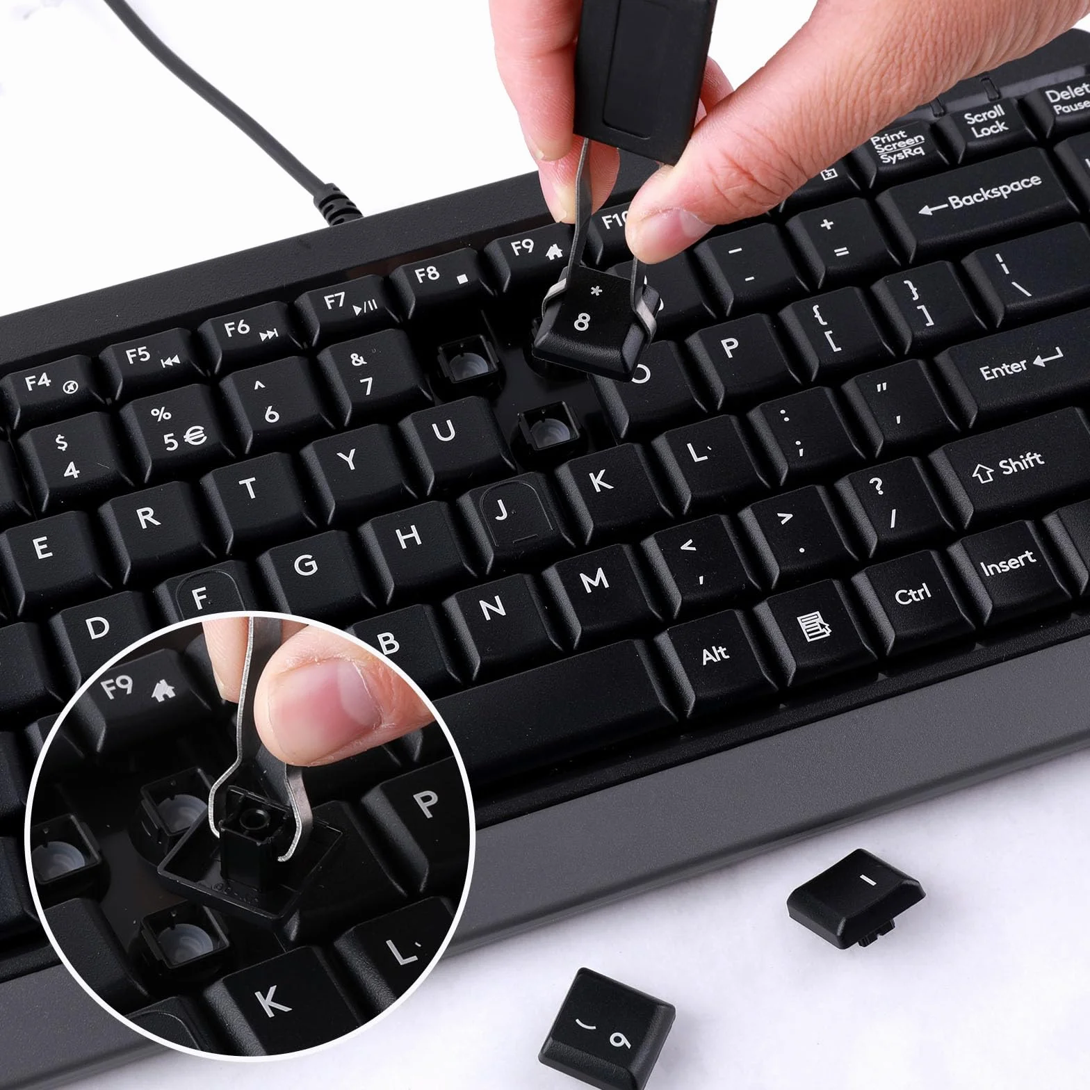 Zestaw ściągaczy klawiszy ze stali nierdzewnej do czyszczenia klawiatury mechanicznej