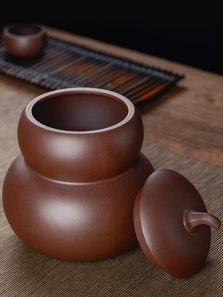 Ceramiczny pojemnik na herbatę fioletowy piasek tykwa puszka na herbatę kuchnia zamknięta puszka do przechowywania czarna herbata luźna puszka na herbatę biuro kawa pojemnik do przechowywania
