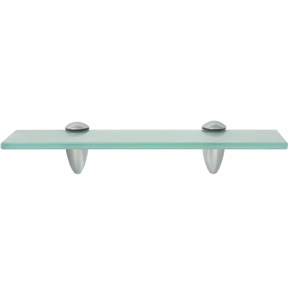 Zestaw 2 półek wiszących, 30 x 10 cm, szkło bezpieczne o grubości 8 mm, montaż ścienny, uchwyty ze stopu cynku, przezroczyste, do łazienki, sypialni, salonu, uniwersalne regały ścienne