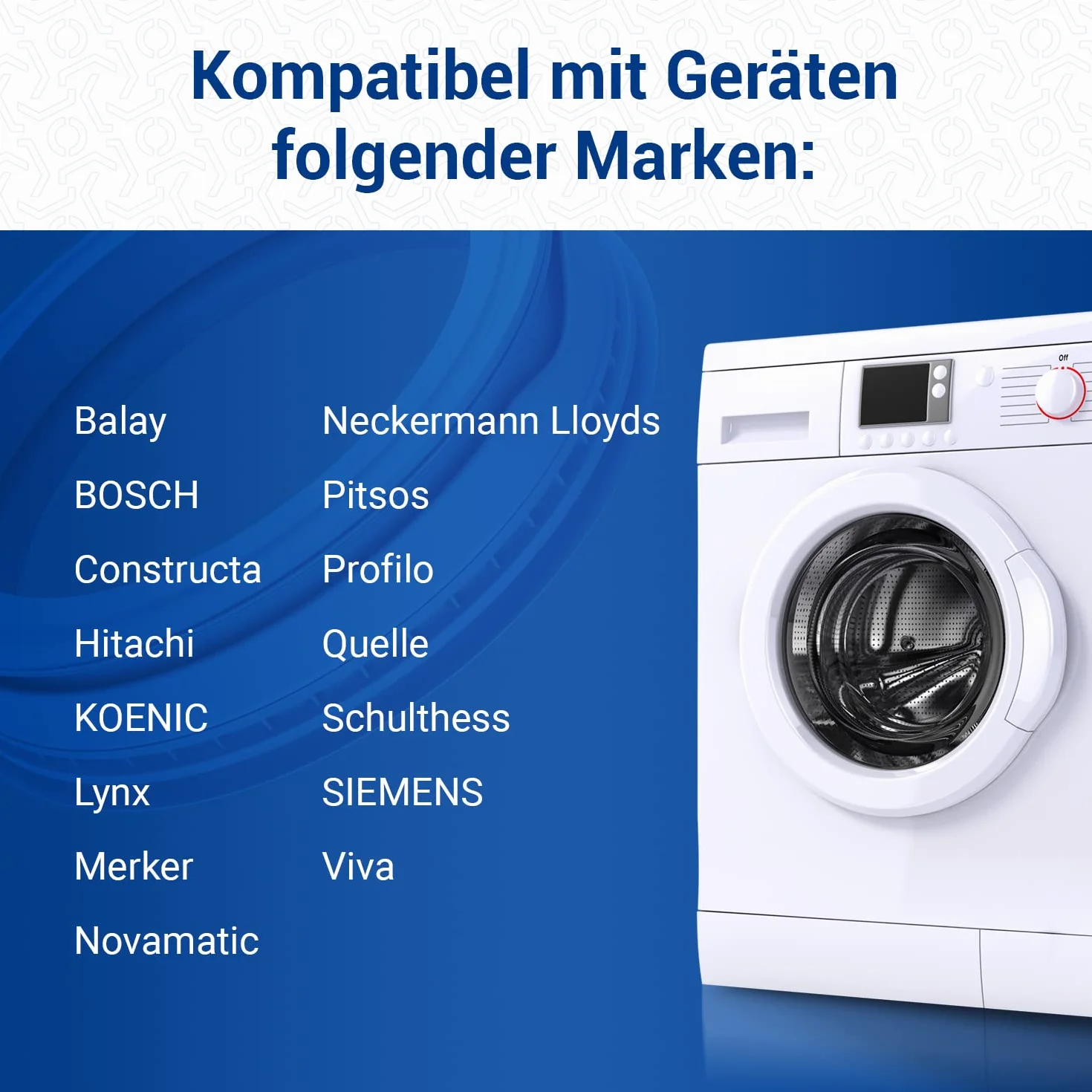 VIOKS Uszczelka do pralek zamiennych do Bosch Siеmens 00354135 00362254 00706276 gumowa uszczelka okrągła 75 mm pierścienie uszczelniające guma - osłona drzwi do pralki ładowanej od przodu 3TS861A