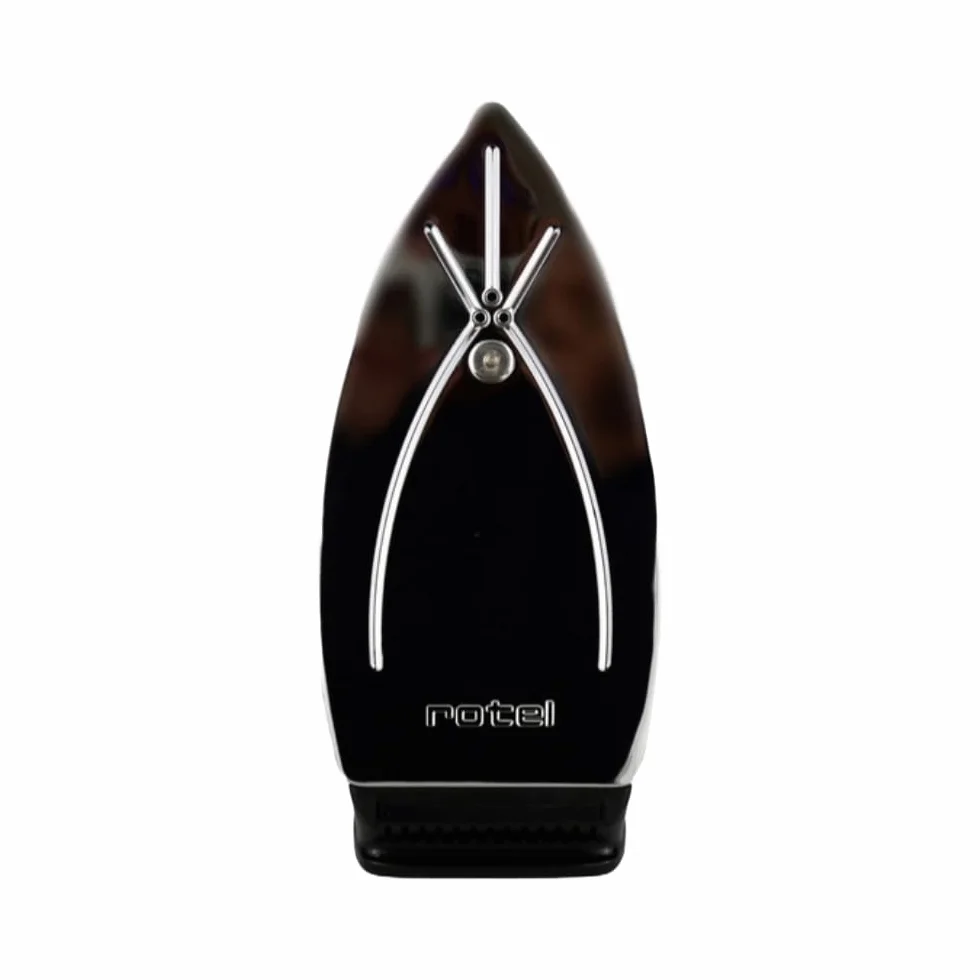 Rotel Professional extra stainless steel oryginalne żelazko parowe z wysokiej jakości podeszwą ze stali nierdzewnej, w zestawie pokrowiec na deskę do prasowania ze stylowymi kółkami / 800 W / izolowany zbiornik 300 ml