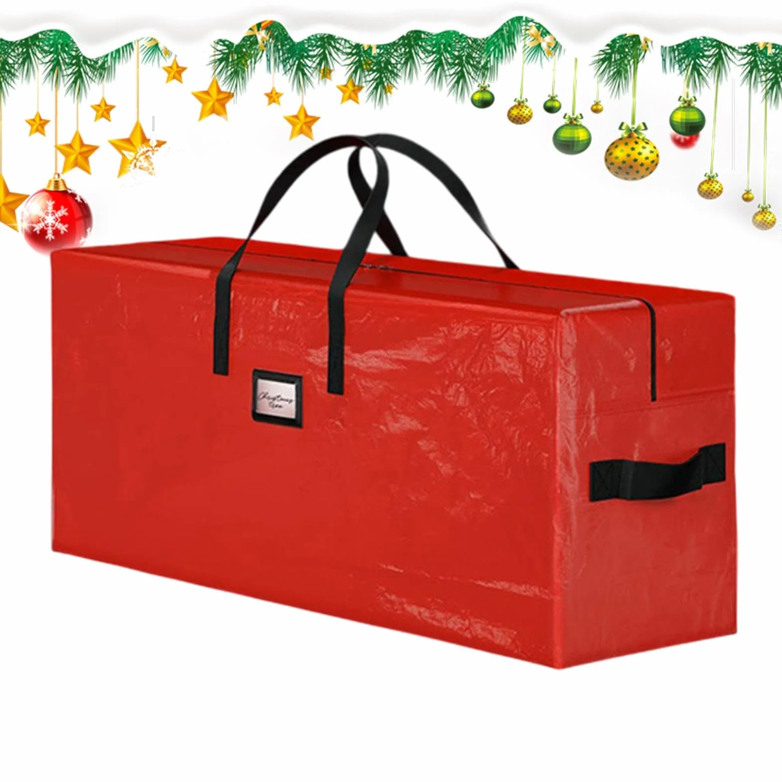 Artificial Christmas Tree Storage Bag, Waterproof Christmas Tree Storage Container with Zipper, Heavy-Duty Christmas Decoration Organizer with Reinforced Handles, Extra-Large Holiday Tree Storage