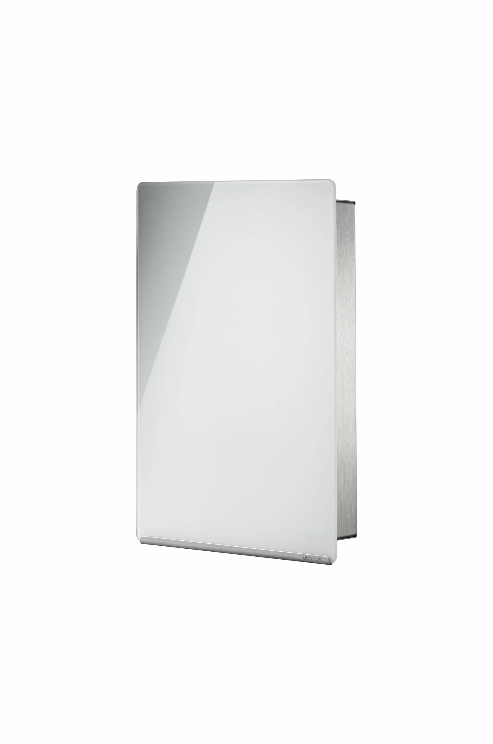 blomus Pudełko/szklana tablica z magnesem, metalowa, biała, wys. 30 cm, B 20 cm, L 5 cm