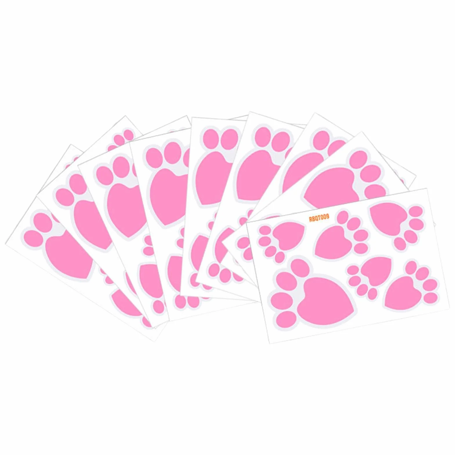 Easter Bunny Footprint Decals, Rabbit Paw Print Stickers, naklejki ?cienne z PCW, naklejki ?cienne wielkanocne, naklejki dekoracyjne pi?trze, samoprzylepne, wodoodporne naklejki stopy królika
