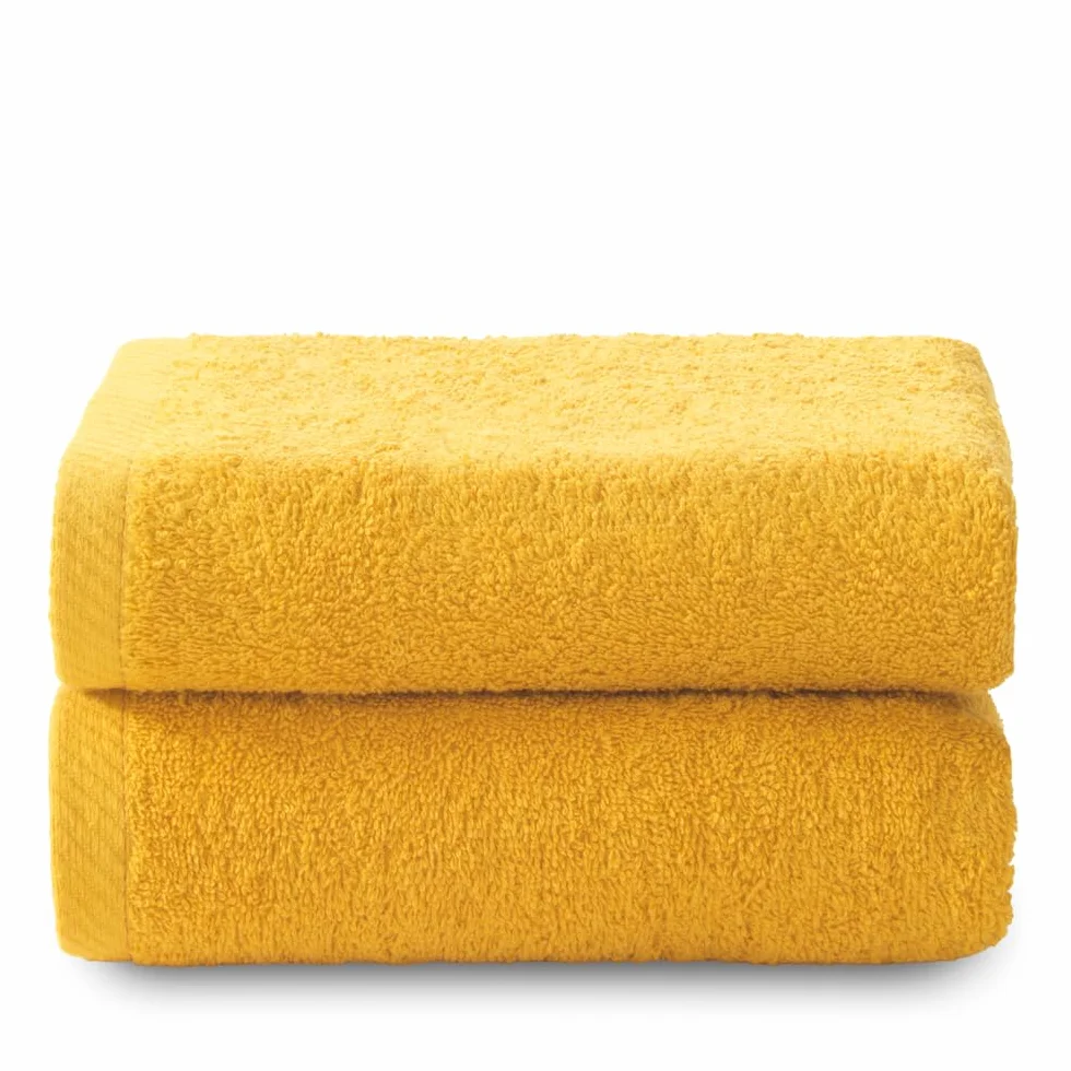 Top Towel - Plus - Duże ręczniki kąpielowe - Ręczniki kąpielowe - 2 ręczniki do rąk lub umywalki - 50 x 100 cm - 100% bawełna - Złoto