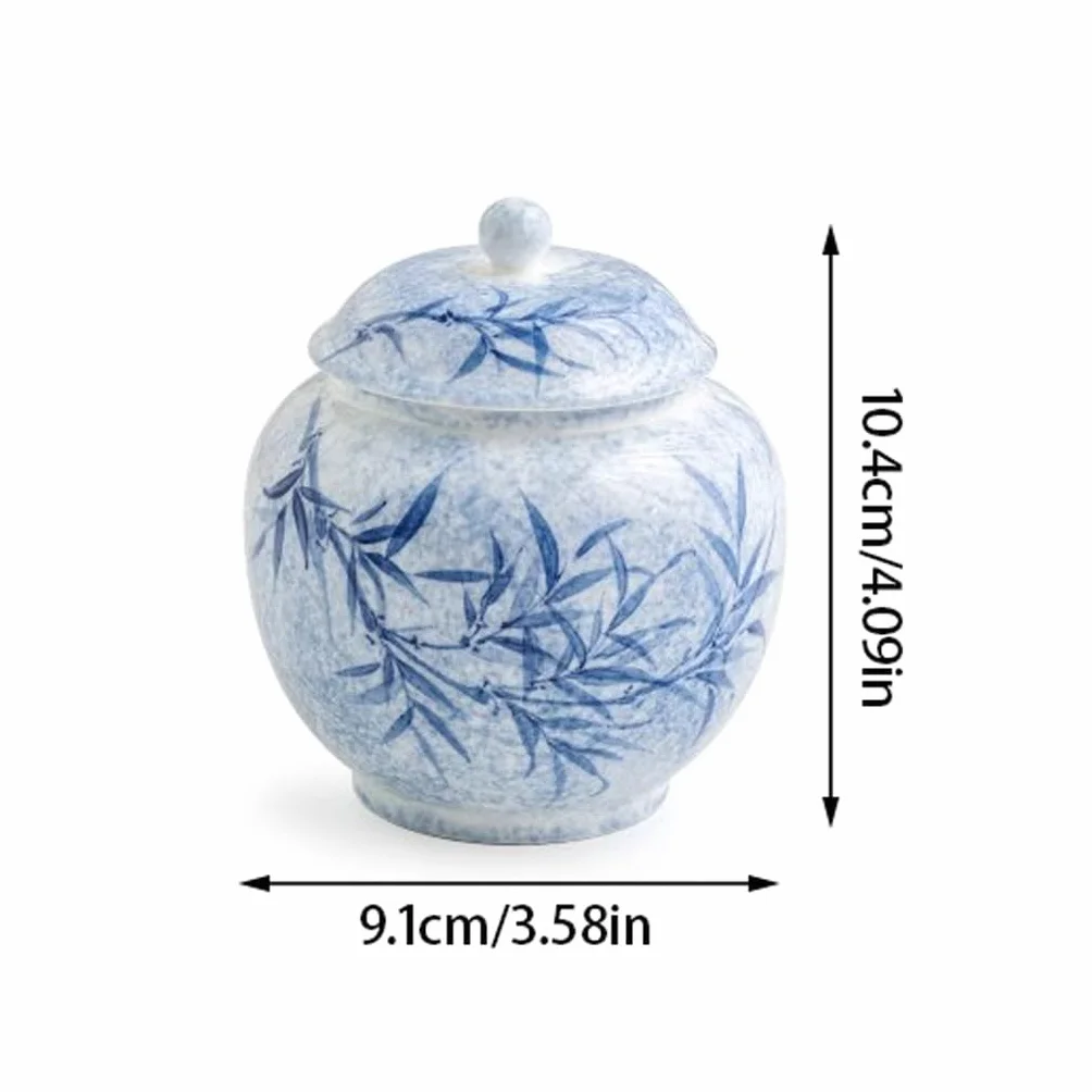 Puszka do herbaty Niebieskie i porcelanowe puszki na herbatę Ceramiczne zamknięte puszki gospodarstwa domowego Pu'er Czarna herbata Luźne przechowywanie herbaty Puszki na herbatę Puste pusz
