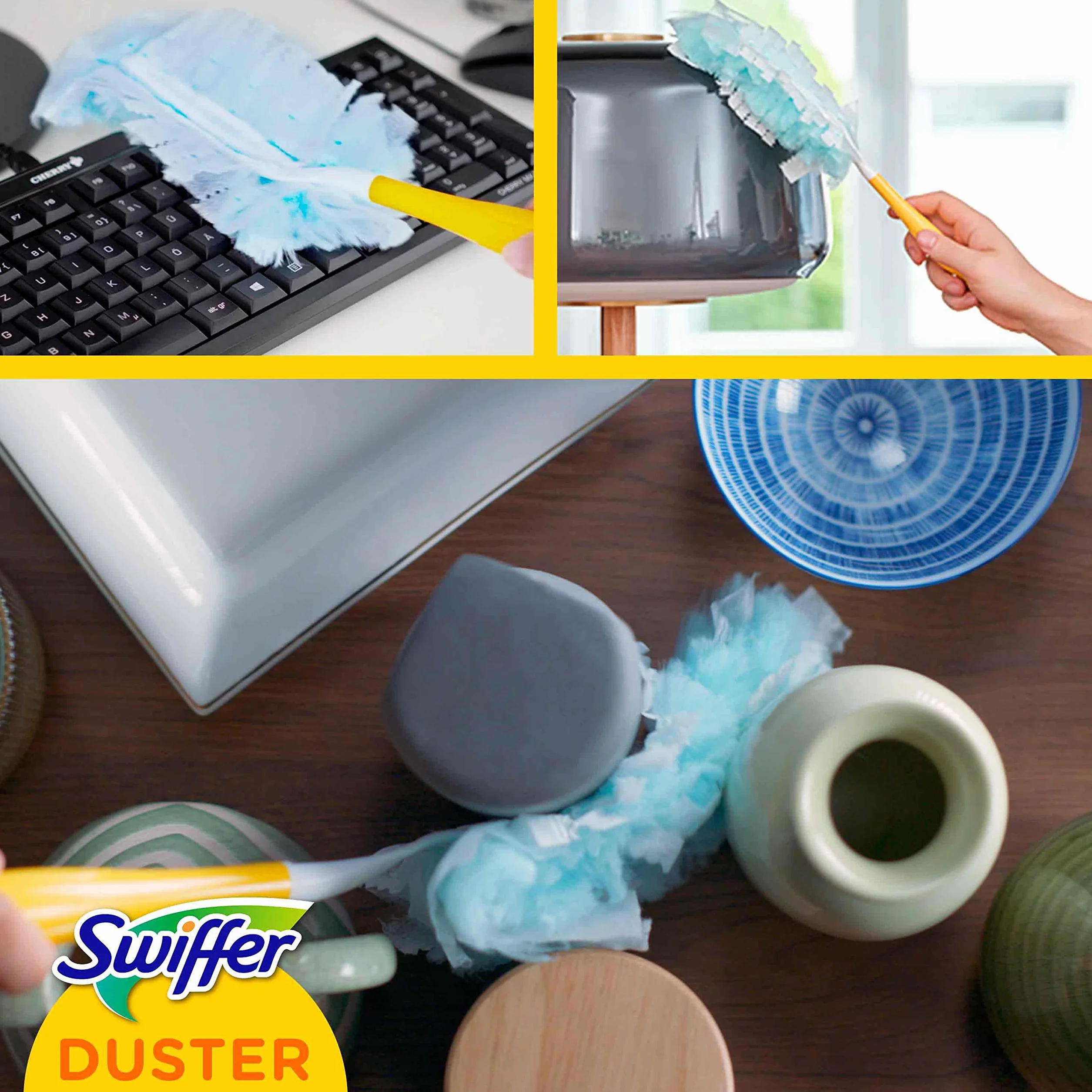 Swiffer Zestaw Mop z Suchymi Ściereczkami i Miotełką do Kurzu