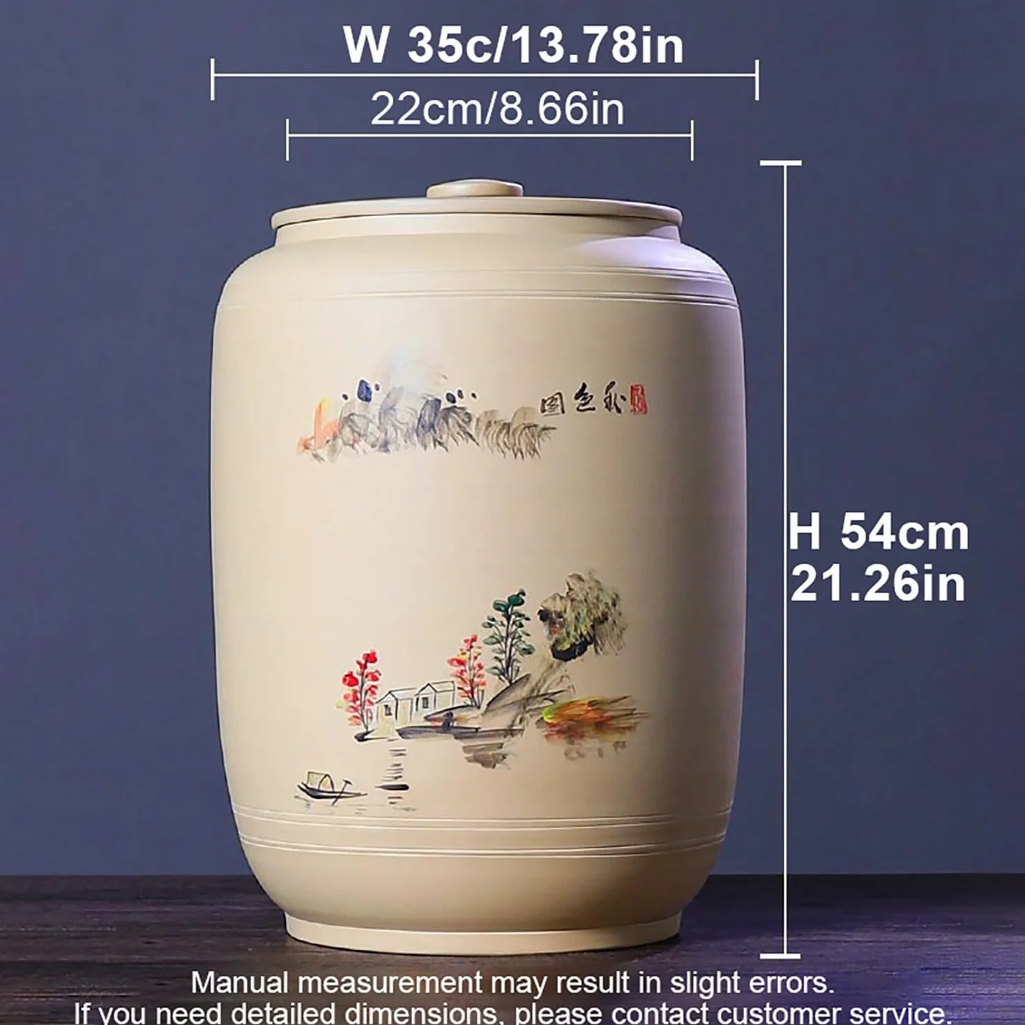 Ceramiczny pojemnik do przechowywania ryżu z pokrywką, hermetyczne uszczelnienie na mąkę, orzechy, płatki, przekąski, kuchenny dozownik ziarna o dużej pojemności