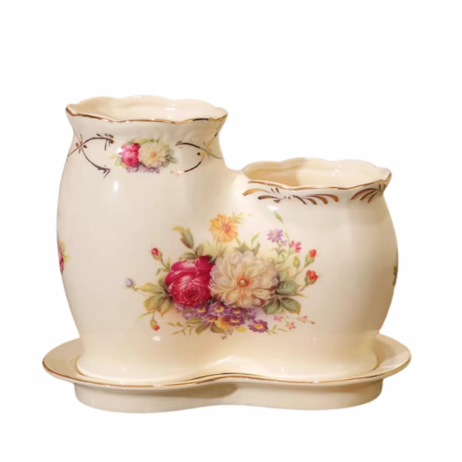 Uchwyt na przybory kuchenne do kuchni, ceramiczny pojemnik na sztućce z podstawą odpływową, pojemnik na przybory kuchenne na blat do przechowywania łyżek i sztućców, dekoracyjne akcesoria do stołu